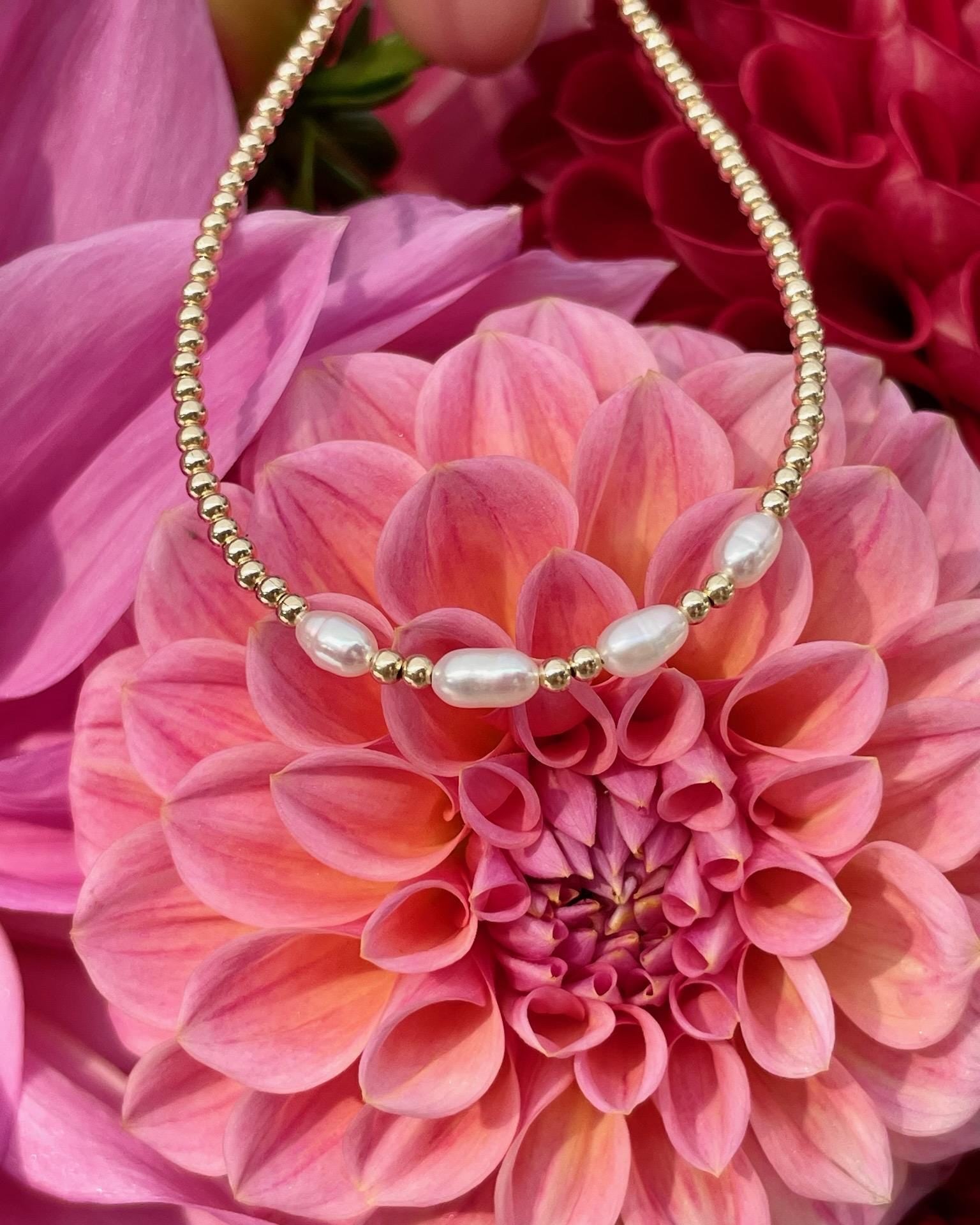 Beaded Rice Pearl Bracelet by Hannah May Jewelry