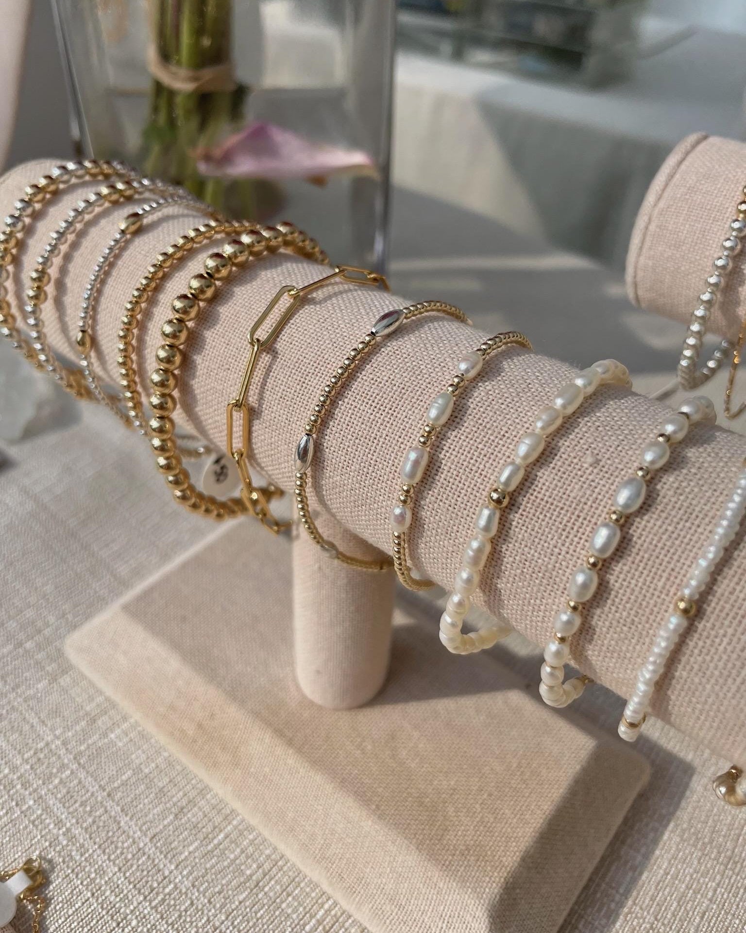 Beaded Rice Pearl Bracelet by Hannah May Jewelry