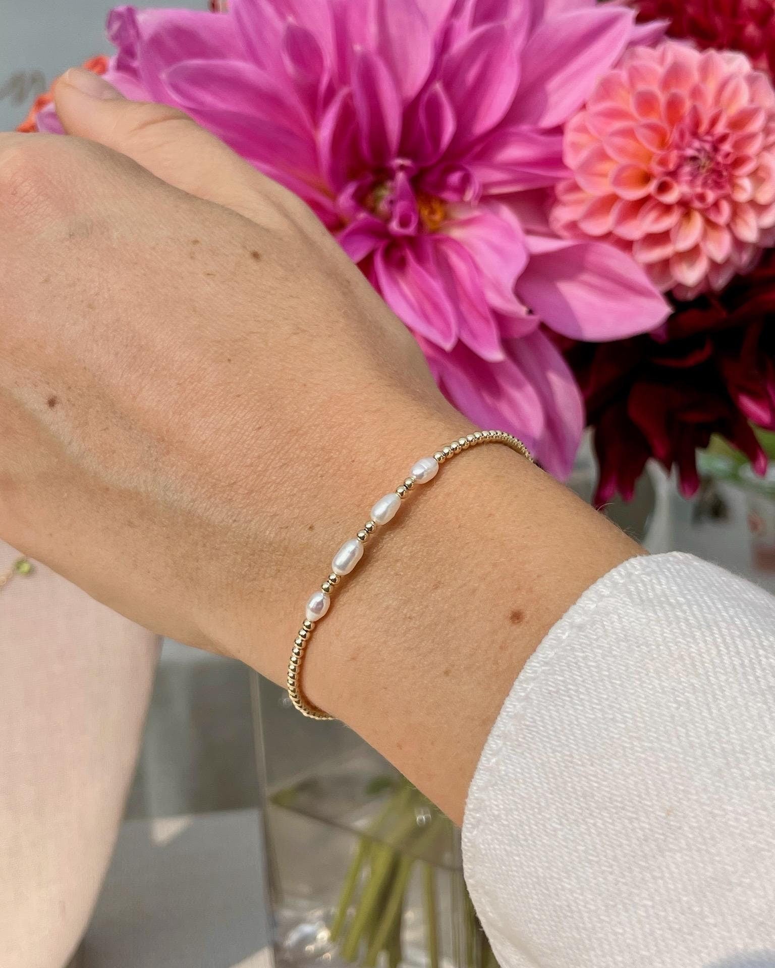 Beaded Rice Pearl Bracelet Hannah May Jewelry