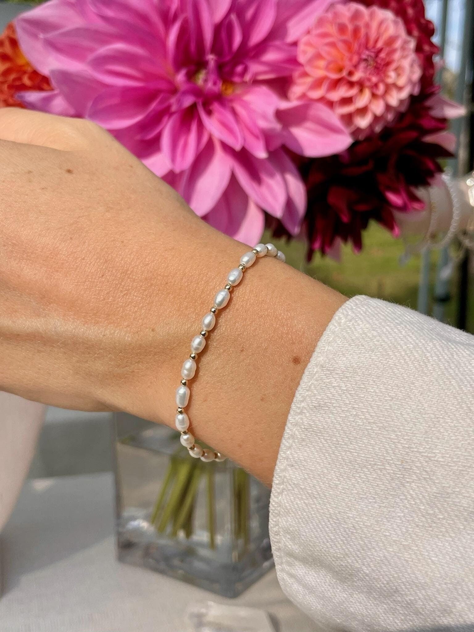 Beaded Rice Pearl Bracelet Hannah May Jewelry