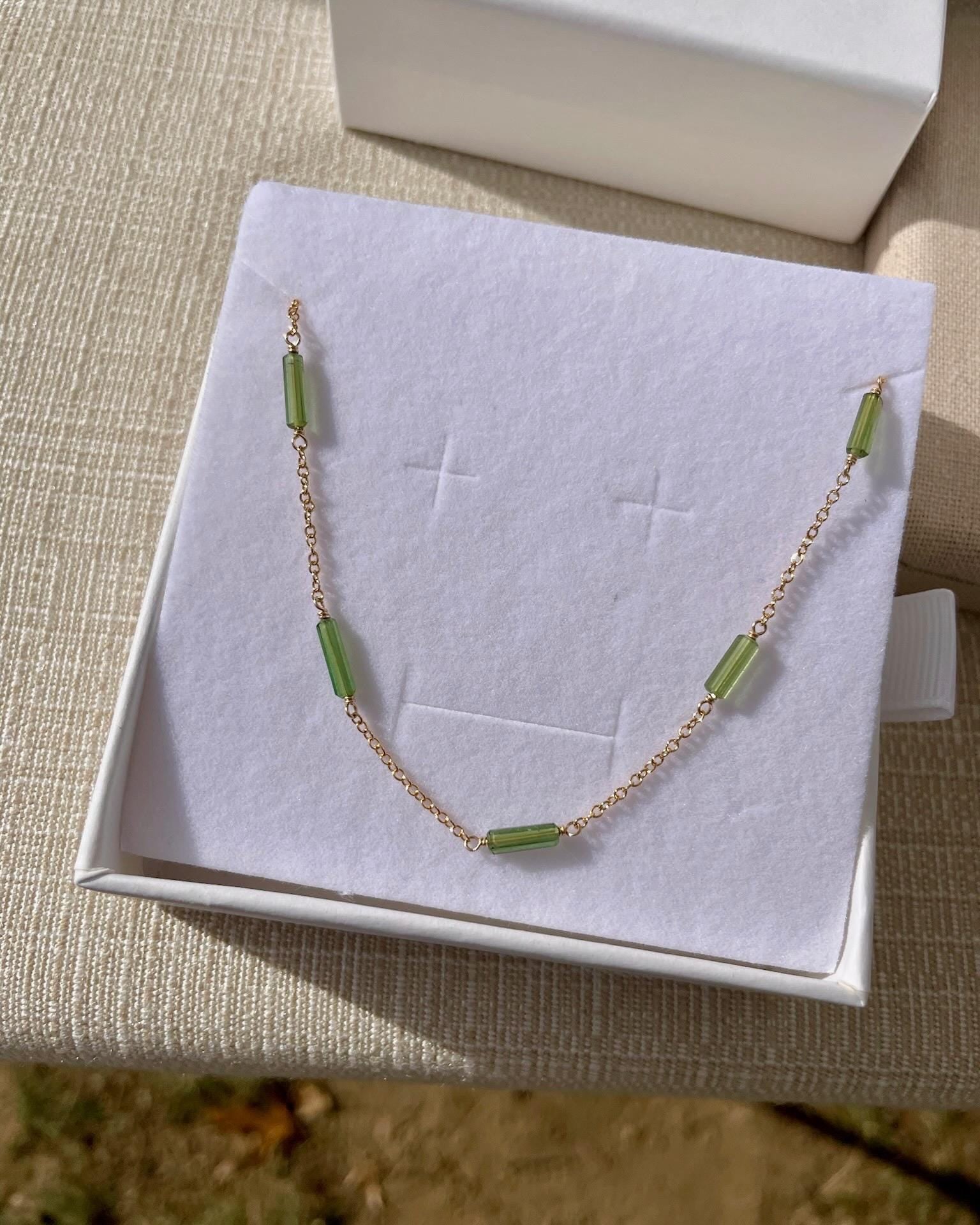 Gemstone Station Necklace Hannah May Jewelry