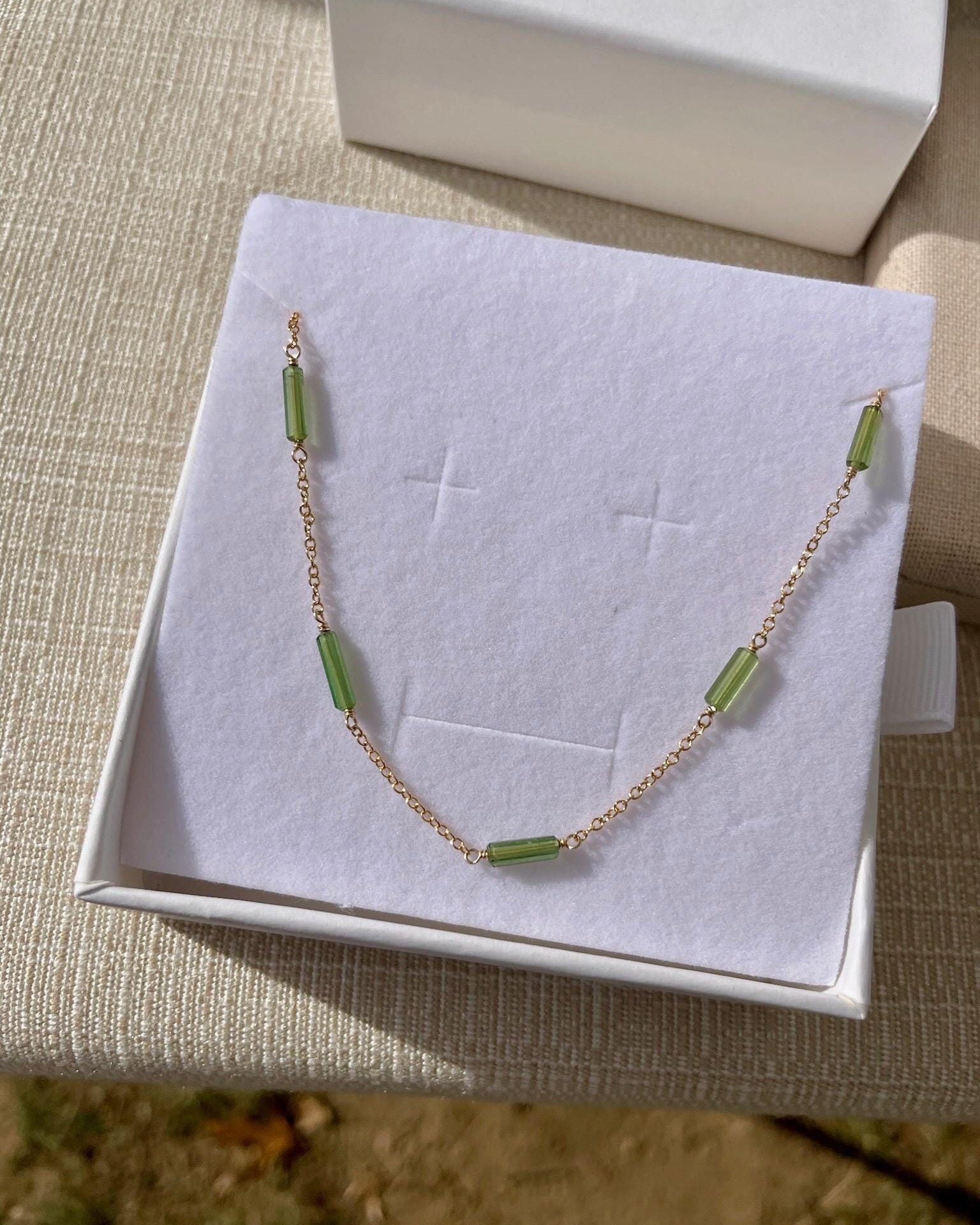 Gemstone Station Necklace Hannah May Jewelry