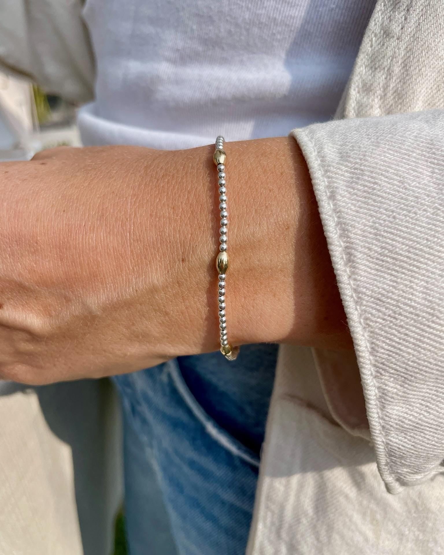 Beaded Bracelet with Ovals Hannah May Jewelry