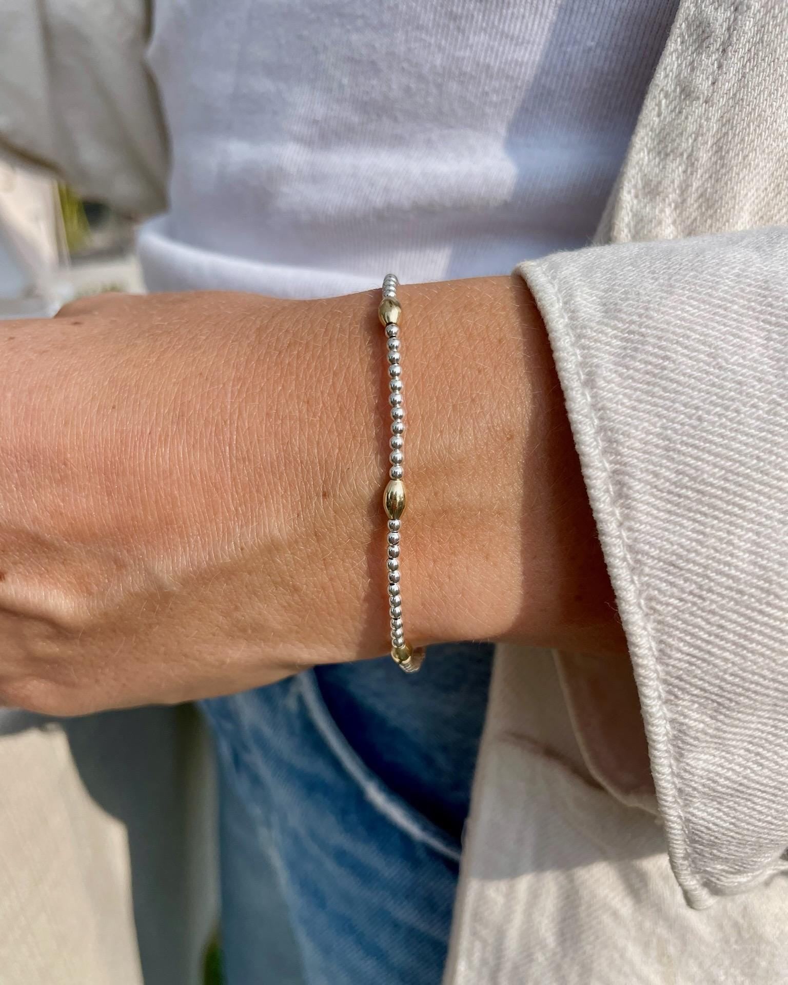 Beaded Bracelet with Ovals Hannah May Jewelry