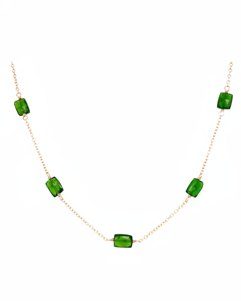 Gemstone Station Necklace Hannah May Jewelry
