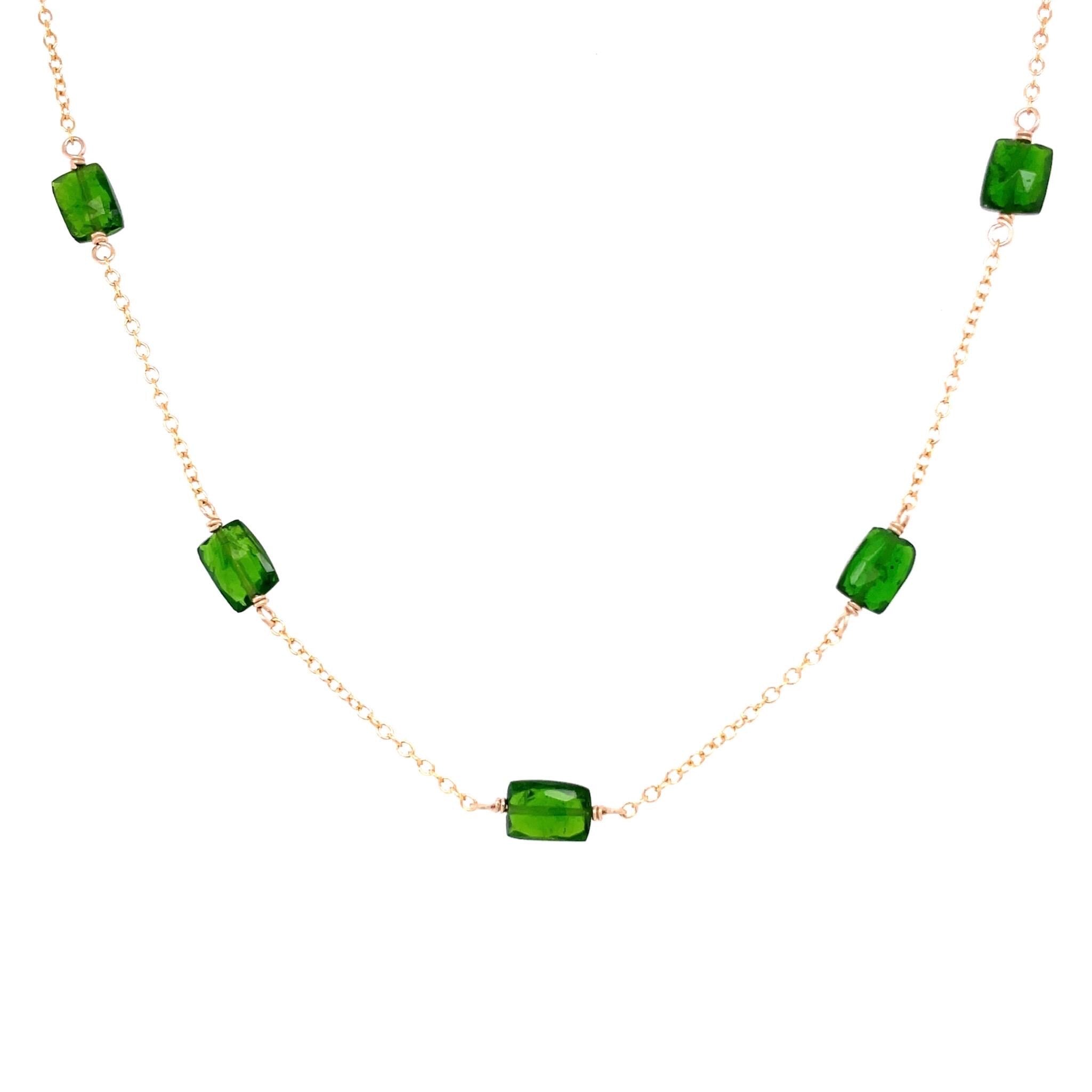 Gemstone Station Necklace Hannah May Jewelry