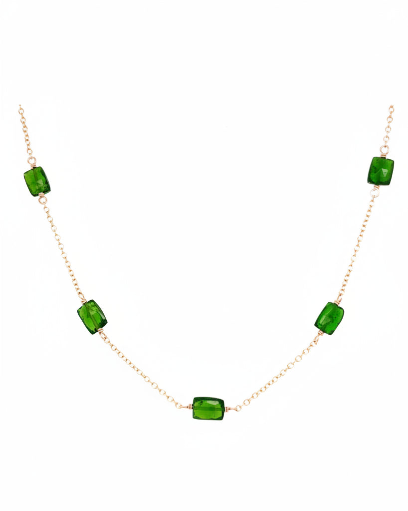 Gemstone Station Necklace Hannah May Jewelry