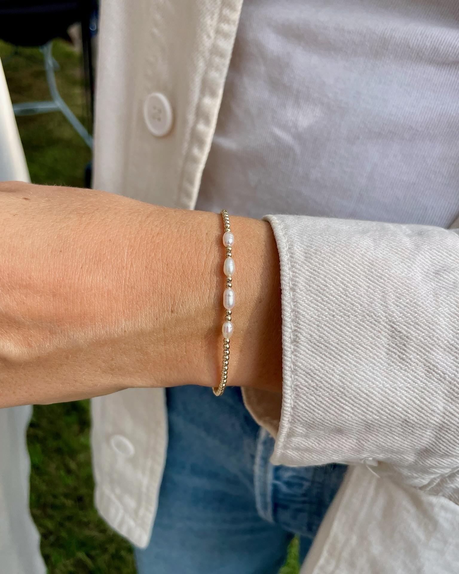 Beaded Rice Pearl Bracelet Hannah May Jewelry