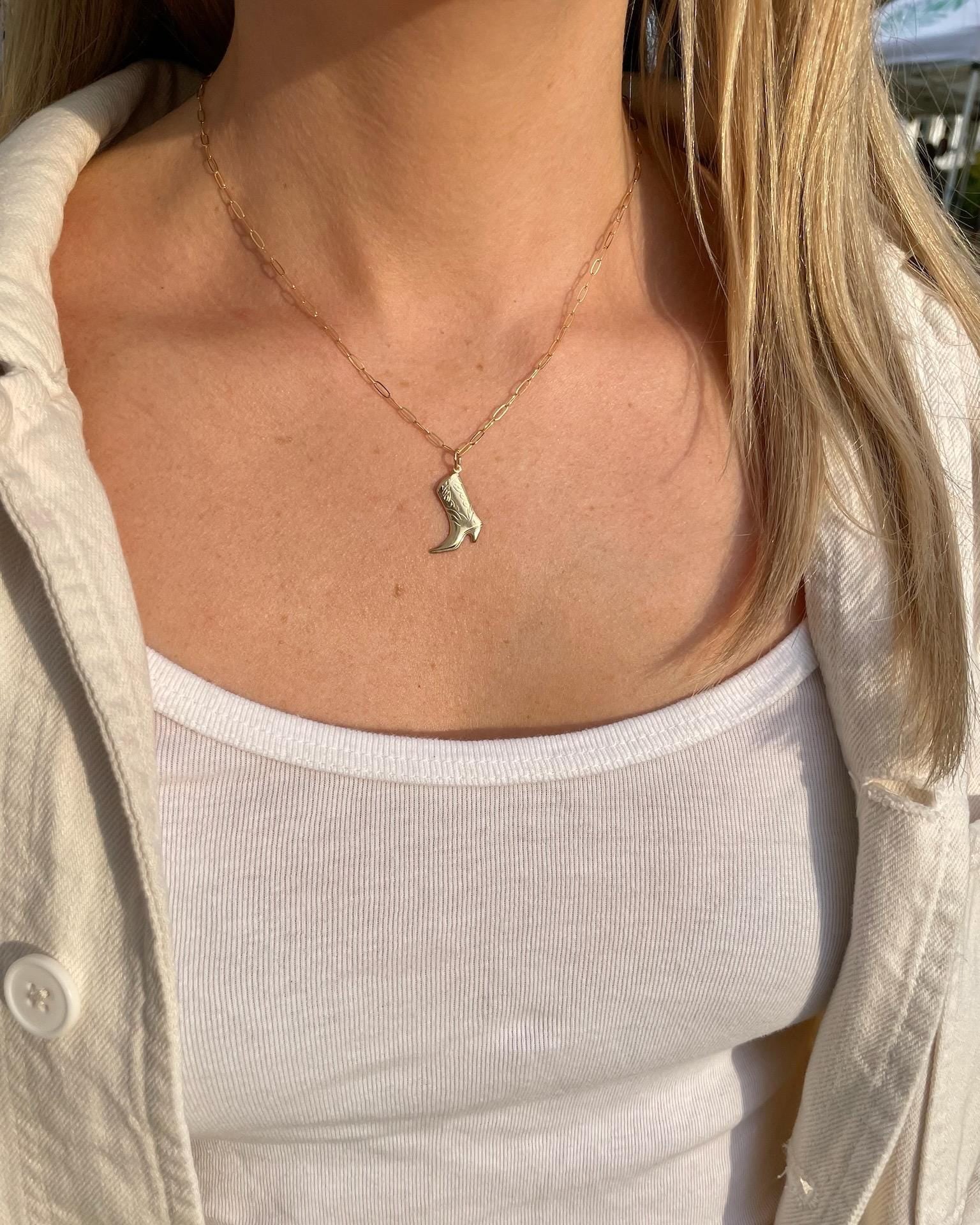 Large Gold Charm Necklace by Hannah May Jewelry