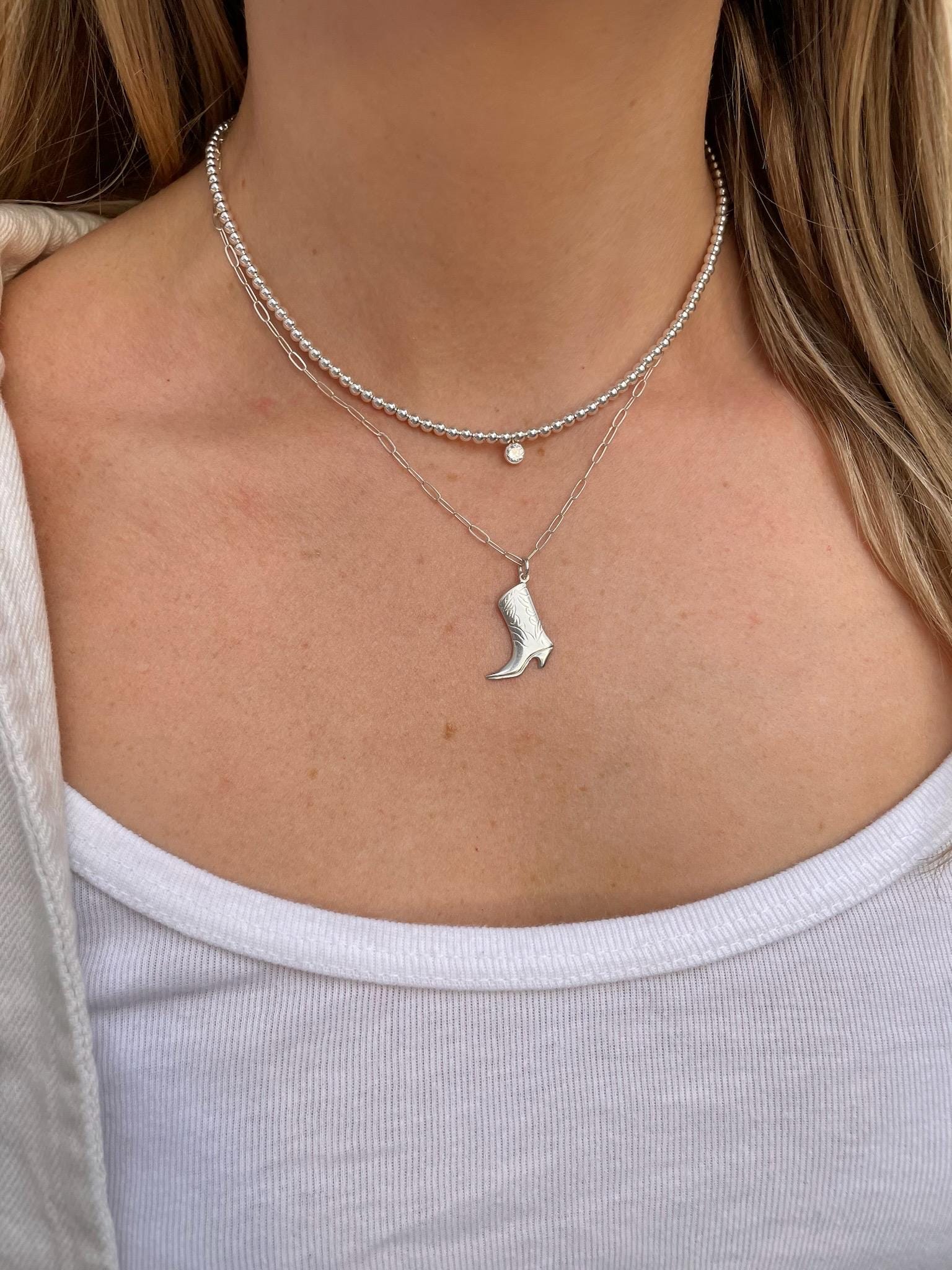 Cowboy Boot Charm Necklace Hannah May Jewelry