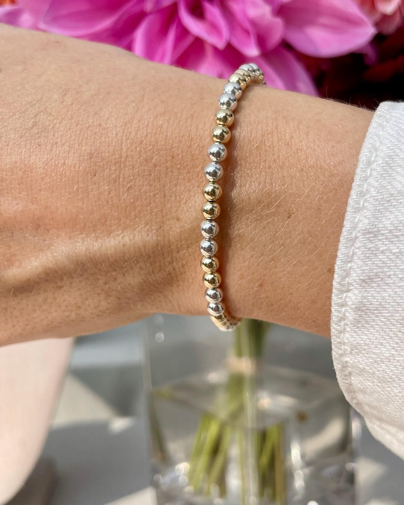 Mixed Metal Beaded Bracelet by Hannah May Jewelry