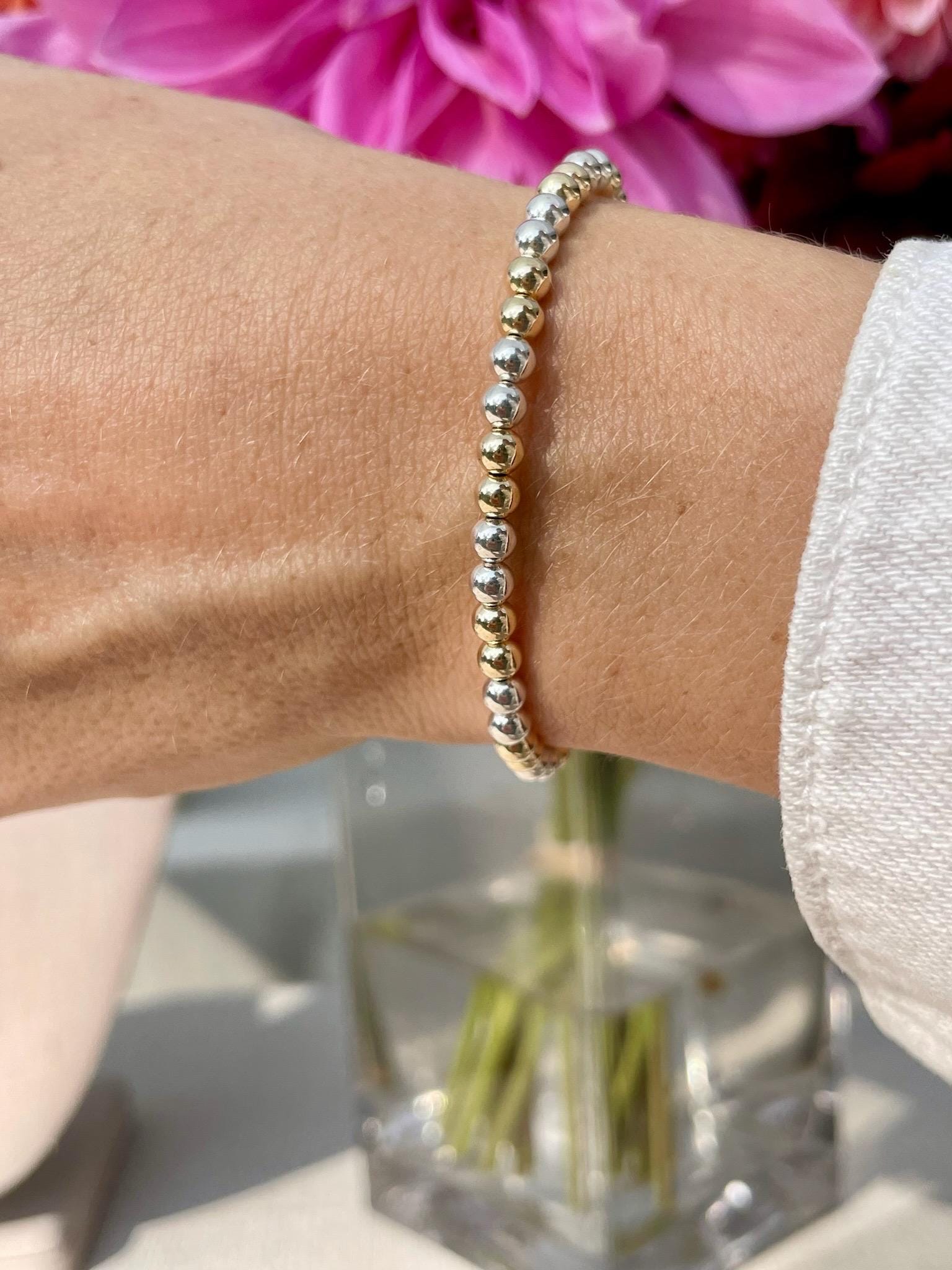 Mixed Metal Beaded Bracelet by Hannah May Jewelry