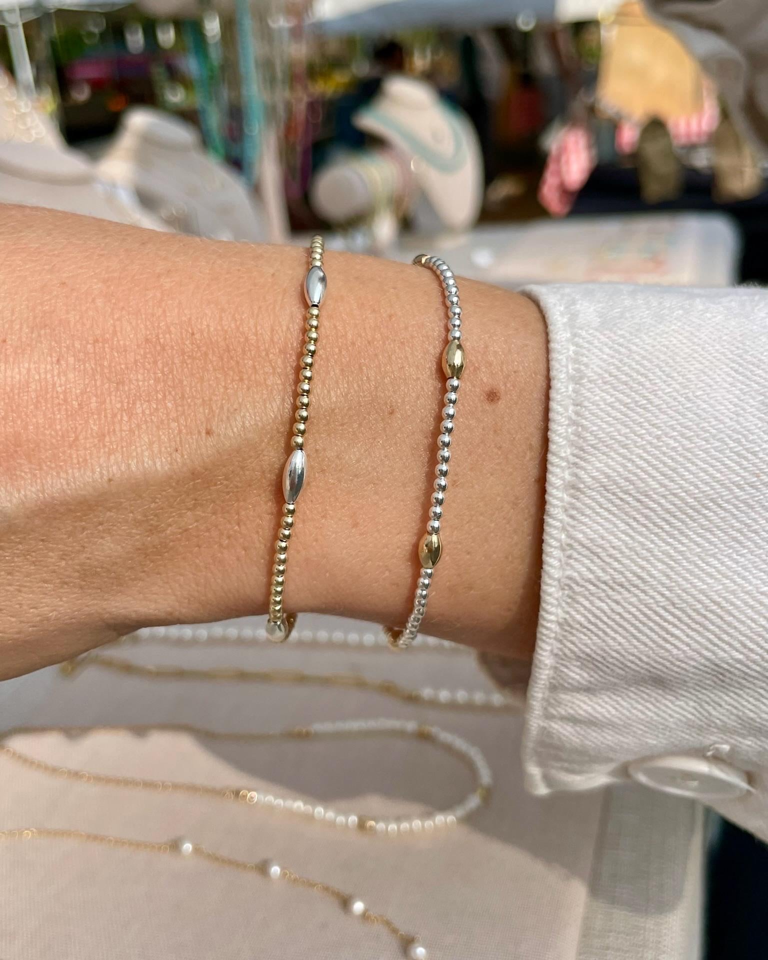 Beaded Bracelet with Ovals Hannah May Jewelry