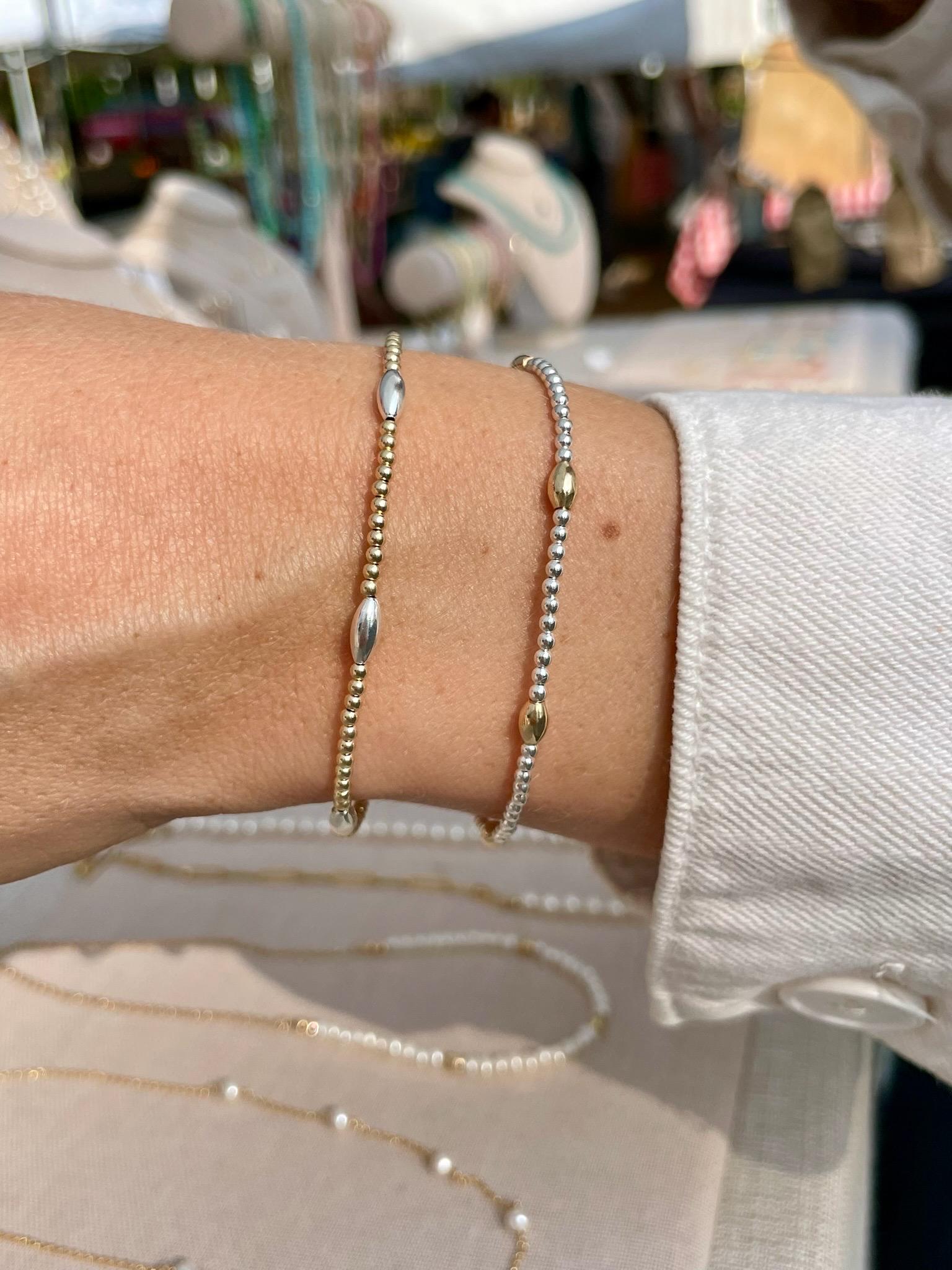 Beaded Bracelet with Ovals Hannah May Jewelry