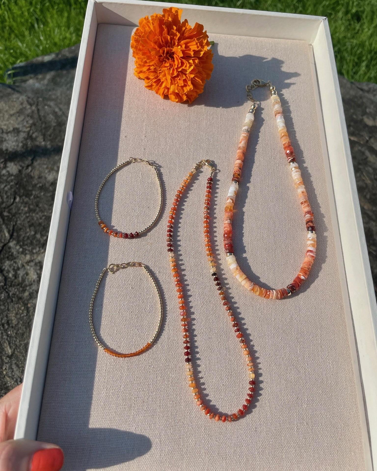 Gemstone Beaded Bracelet by Hannah May Jewelry