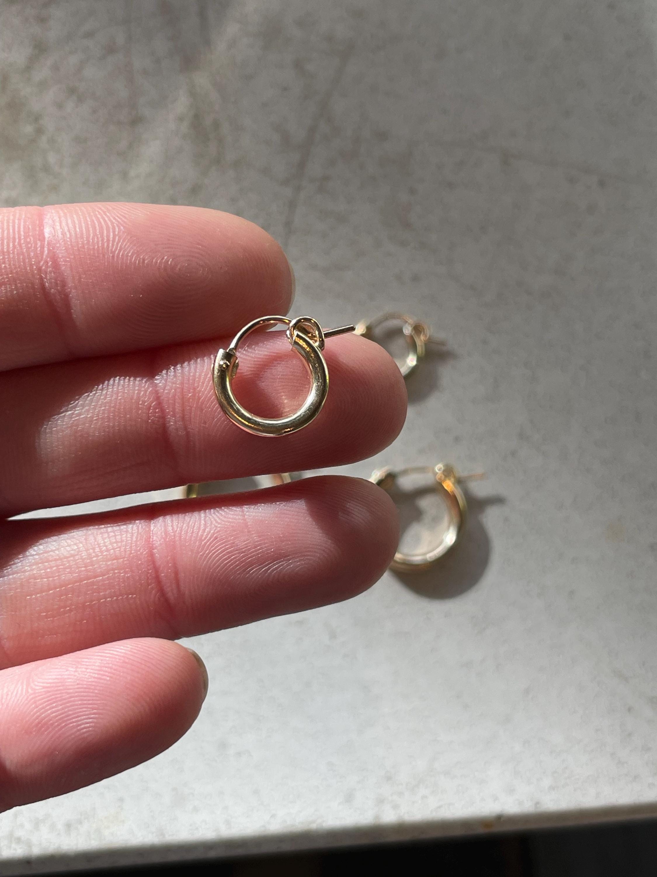 Gold Hoop Earrings – 14k Gold-Filled or Sterling Silver, Waterproof, 12mm, 18mm Hannah May Jewelry