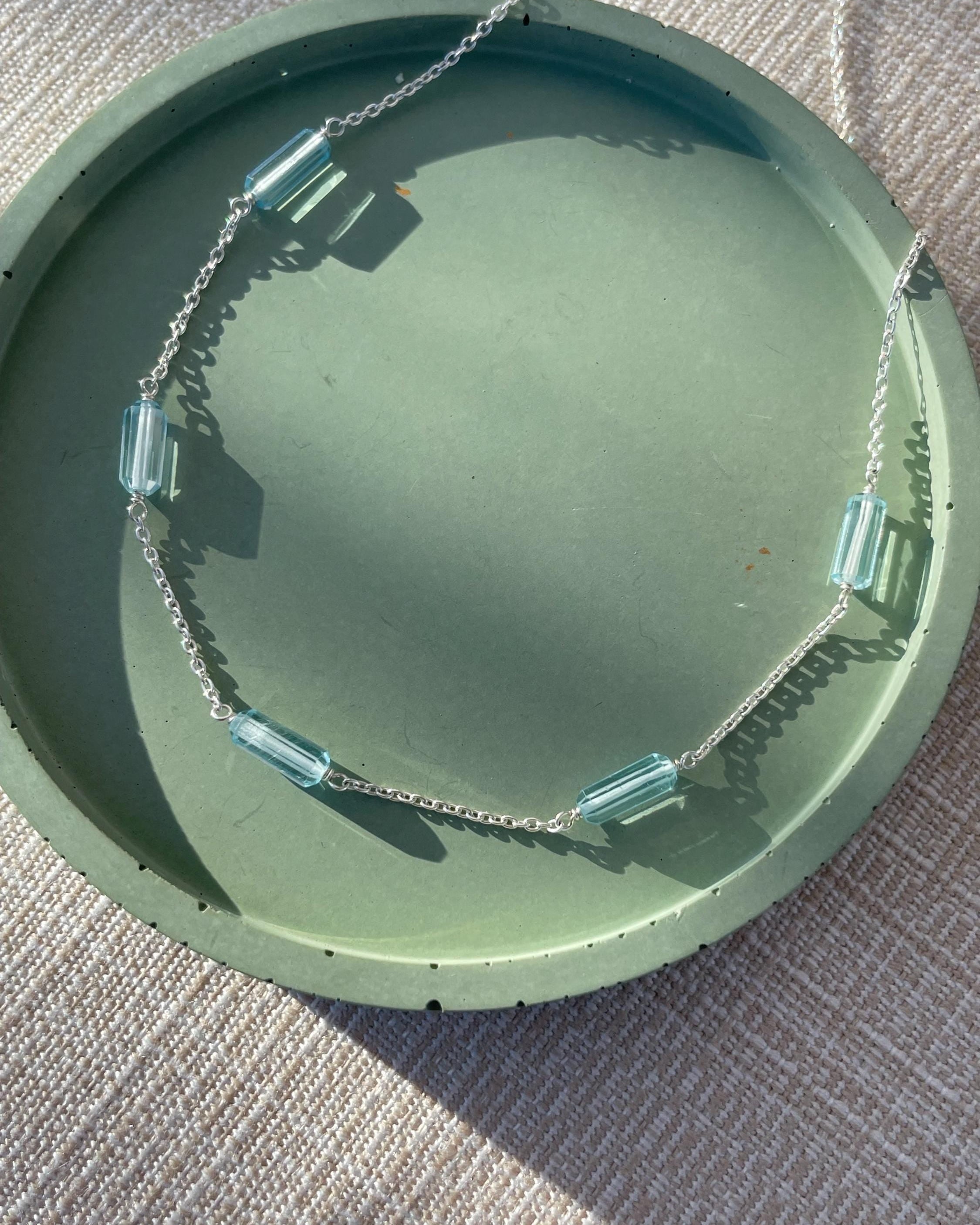 Gemstone Station Necklace Hannah May Jewelry