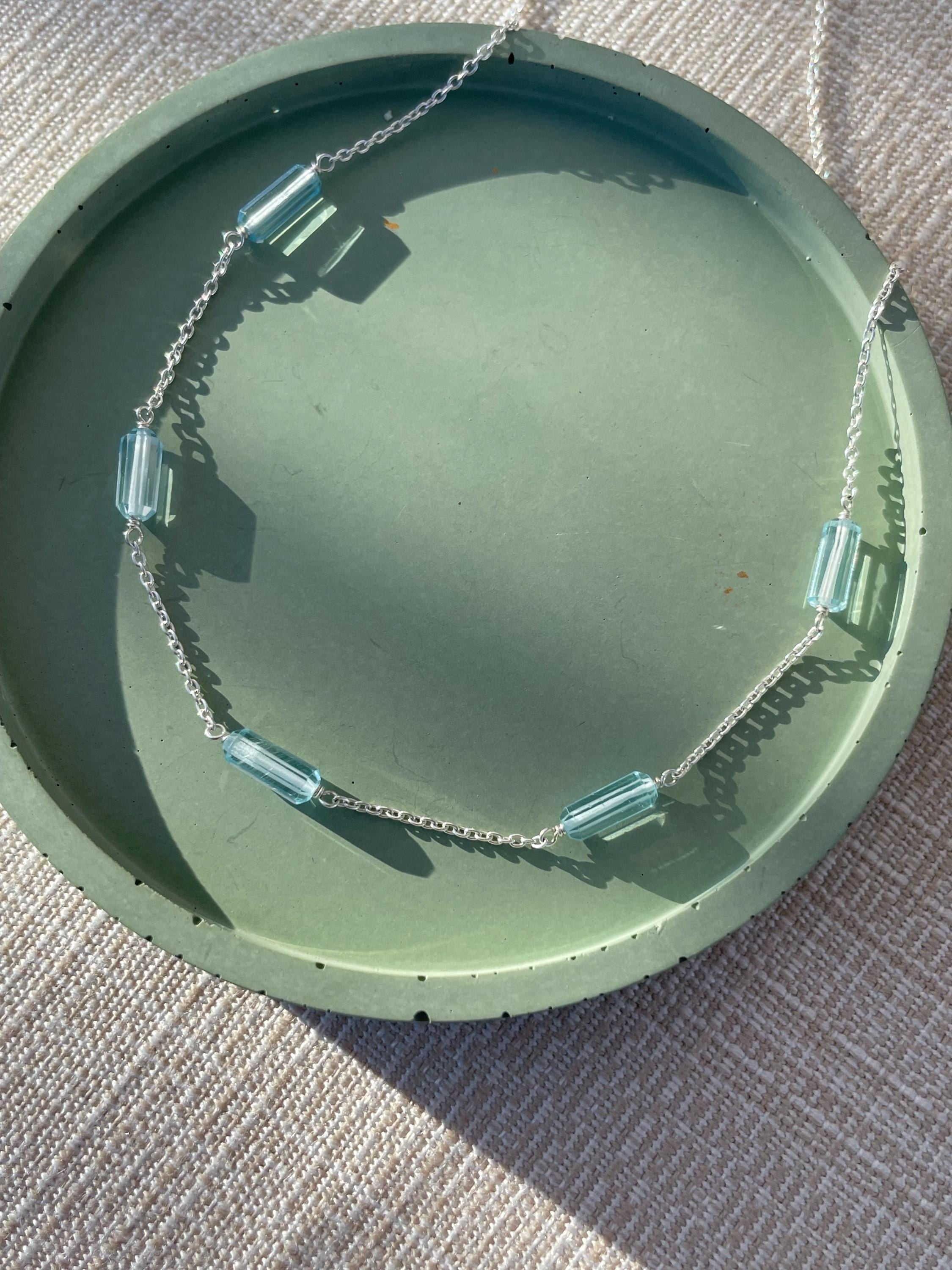 Gemstone Station Necklace Hannah May Jewelry