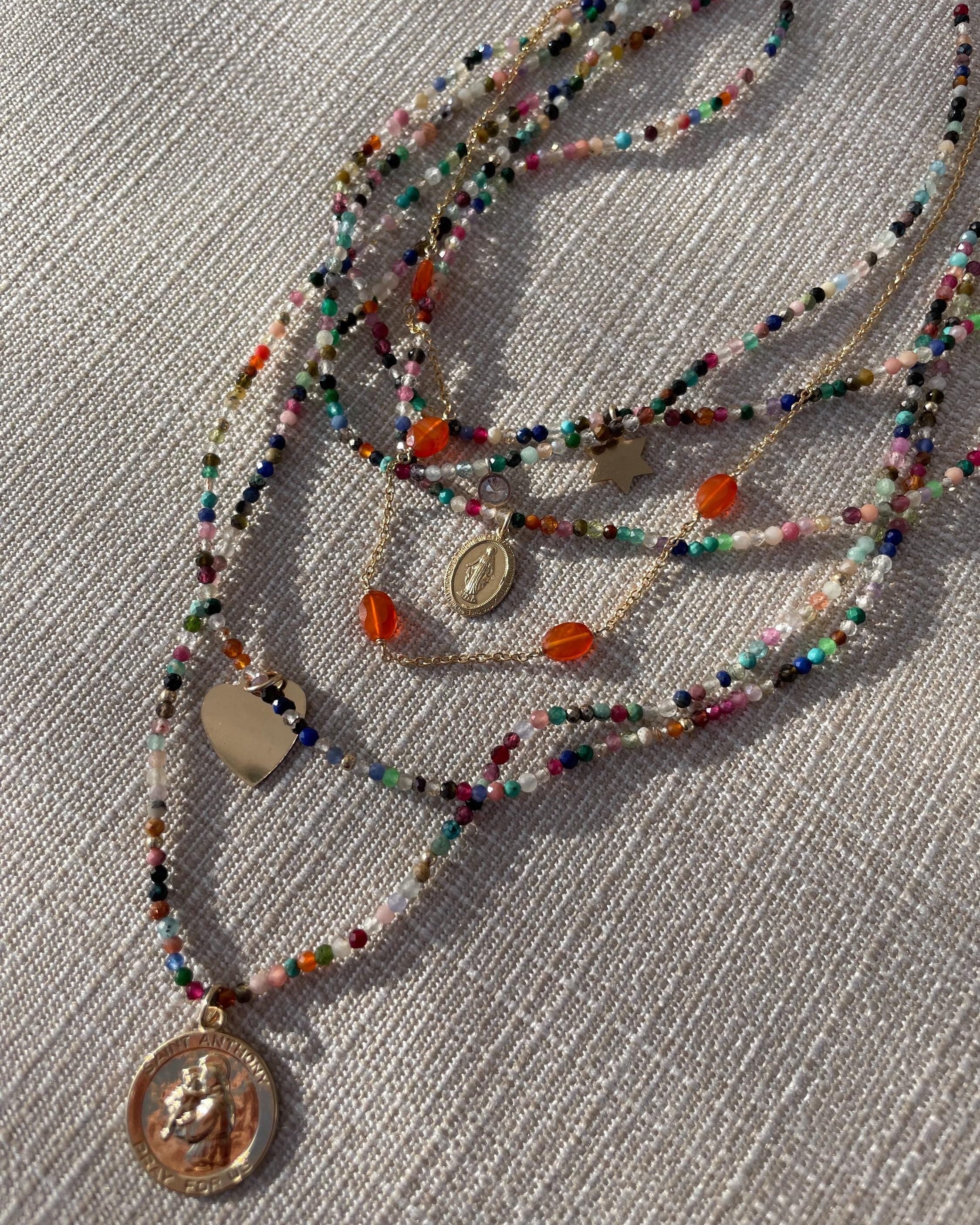 Gemstone Station Necklace Hannah May Jewelry