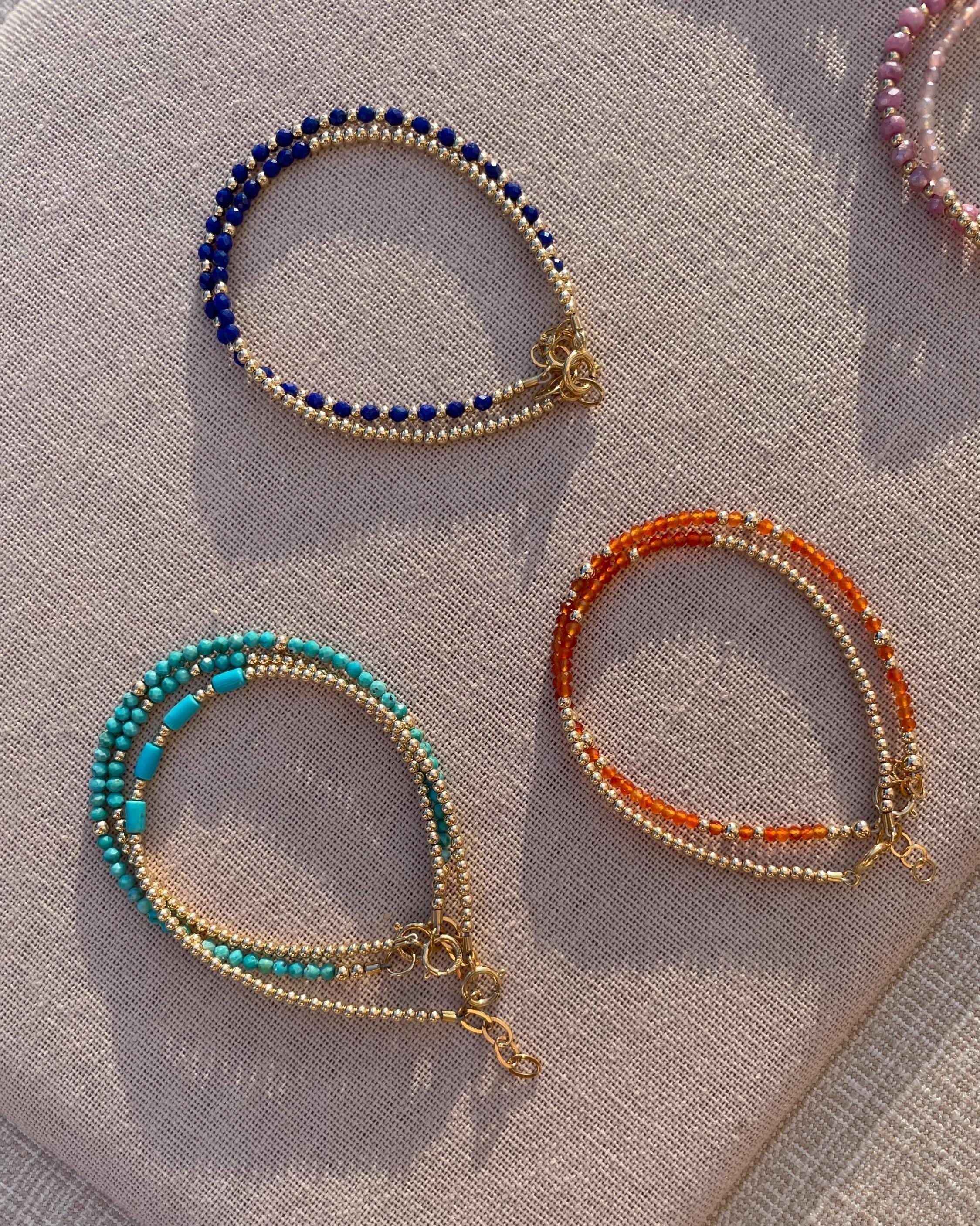Gemstone Beaded Bracelet by Hannah May Jewelry