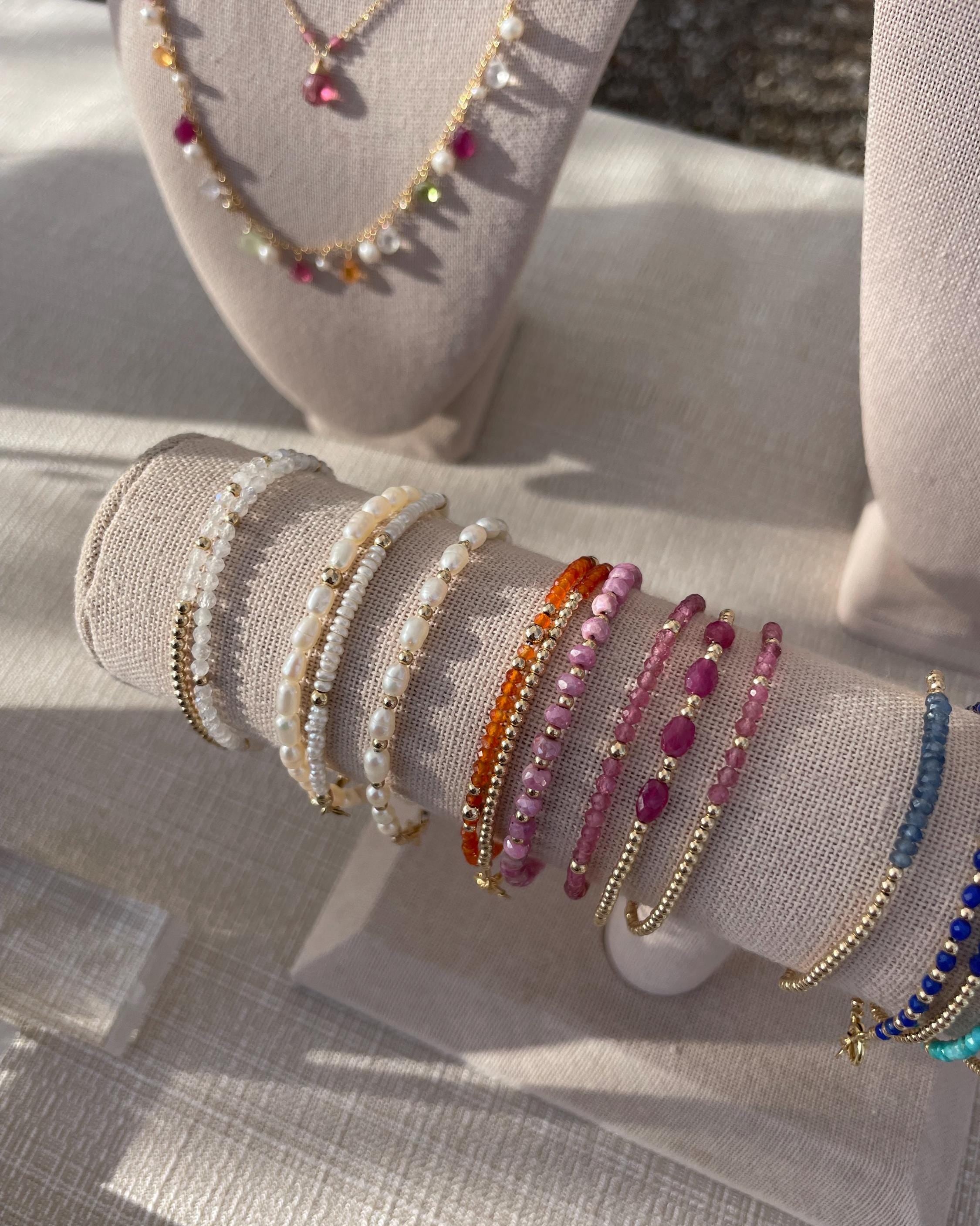 Gemstone Beaded Bracelet by Hannah May Jewelry