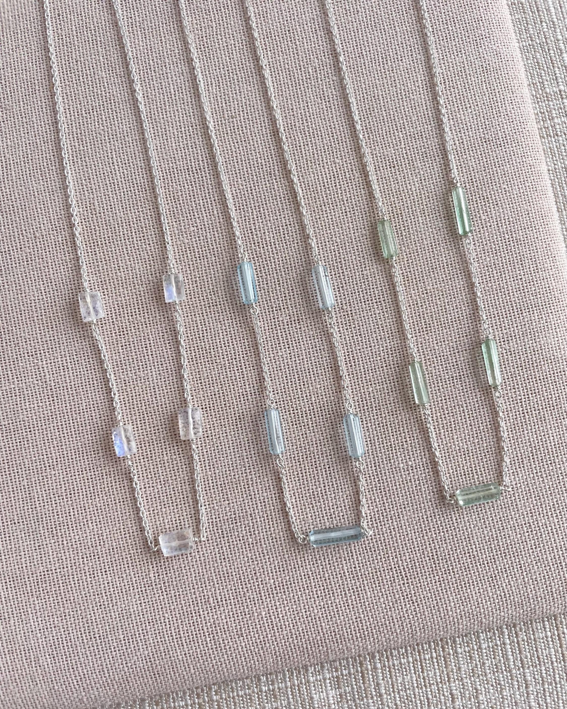 Gemstone Station Necklace Hannah May Jewelry