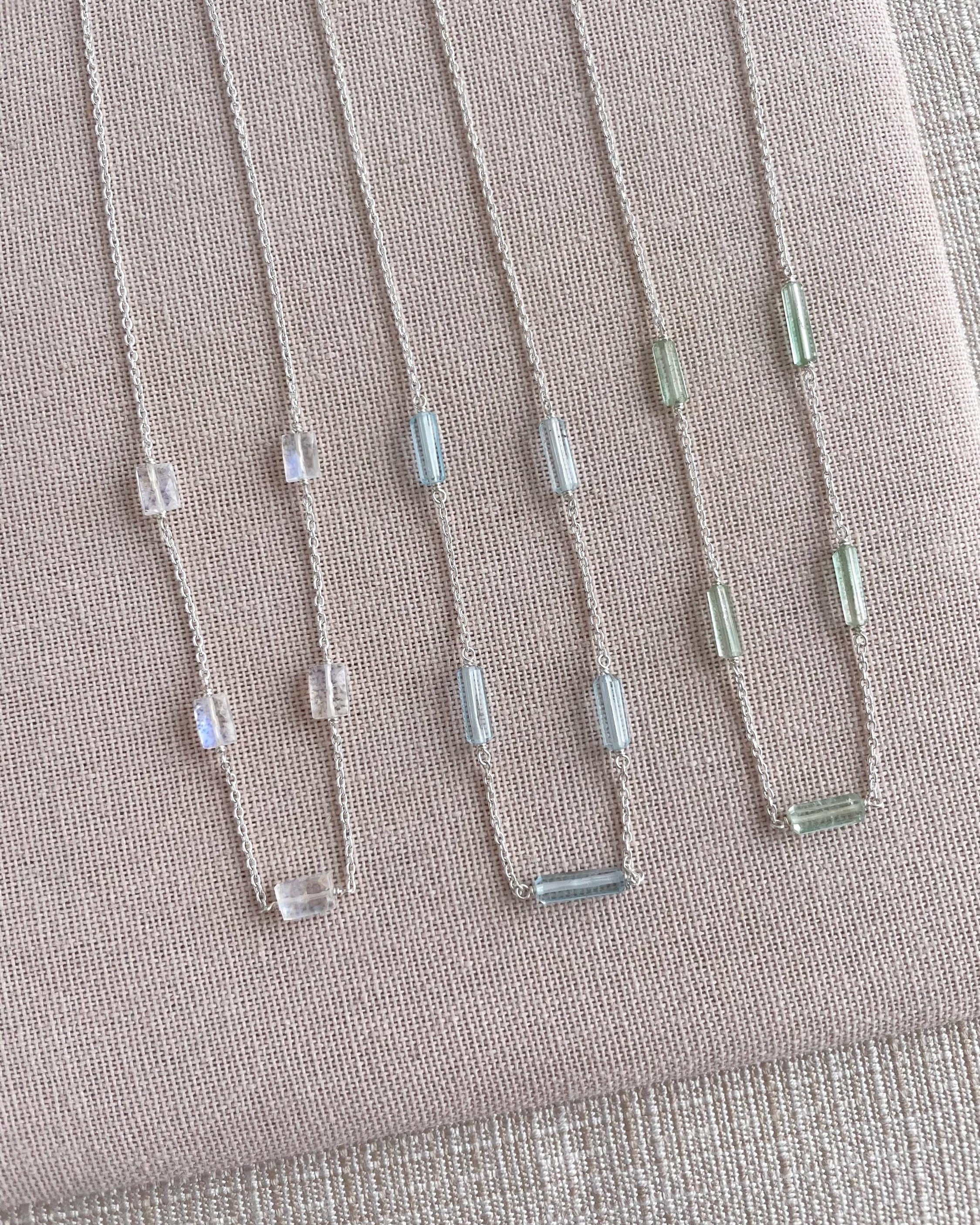 Gemstone Station Necklace Hannah May Jewelry