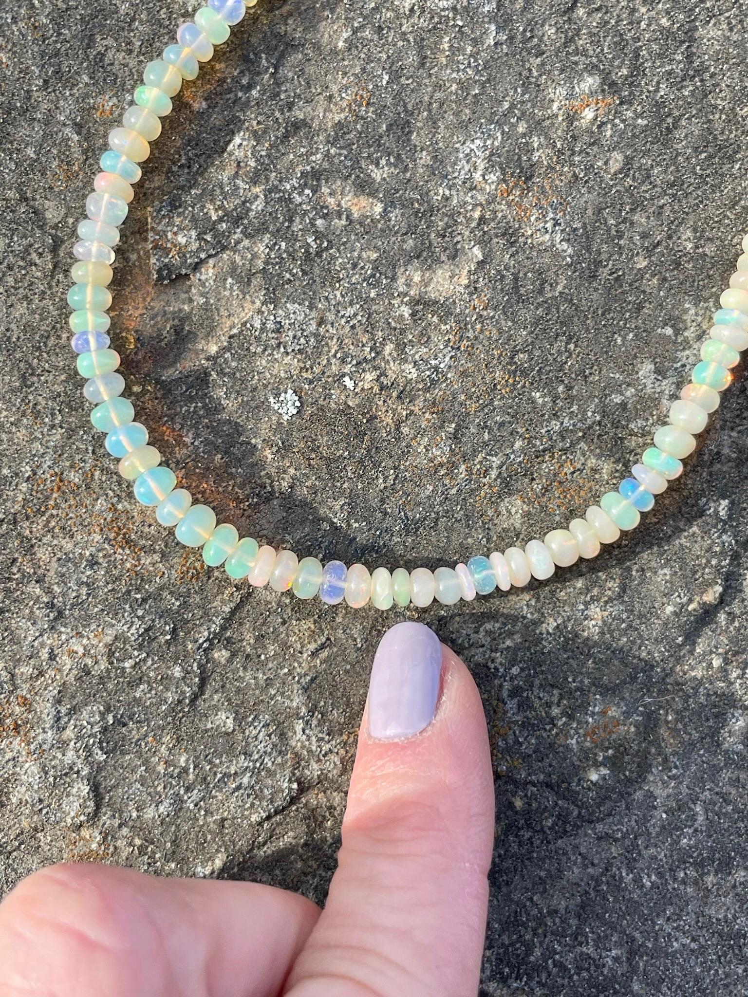 Opal Beaded Necklace Hannah May Jewelry
