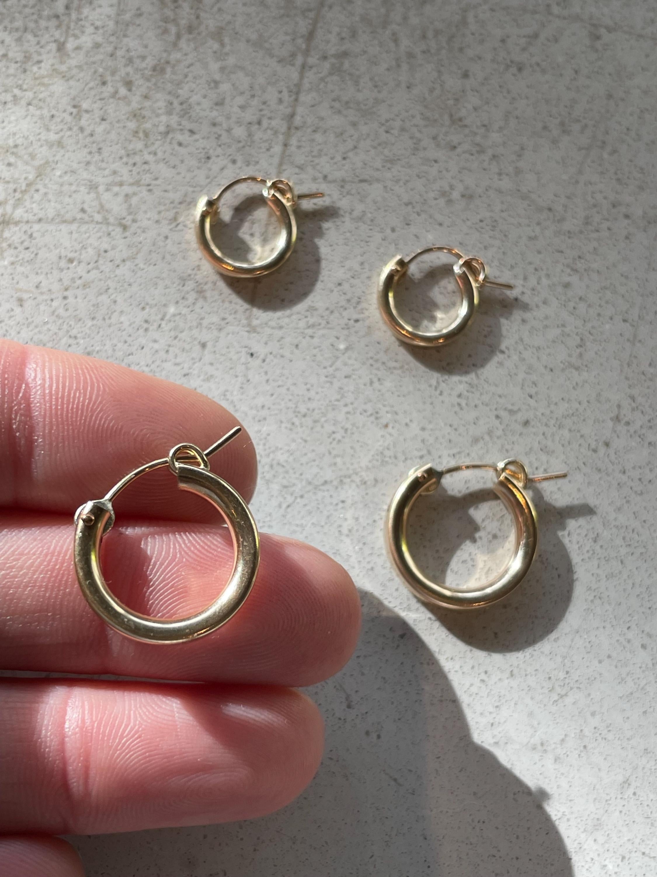 Gold Hoop Earrings – 14k Gold-Filled or Sterling Silver, Waterproof, 12mm, 18mm Hannah May Jewelry
