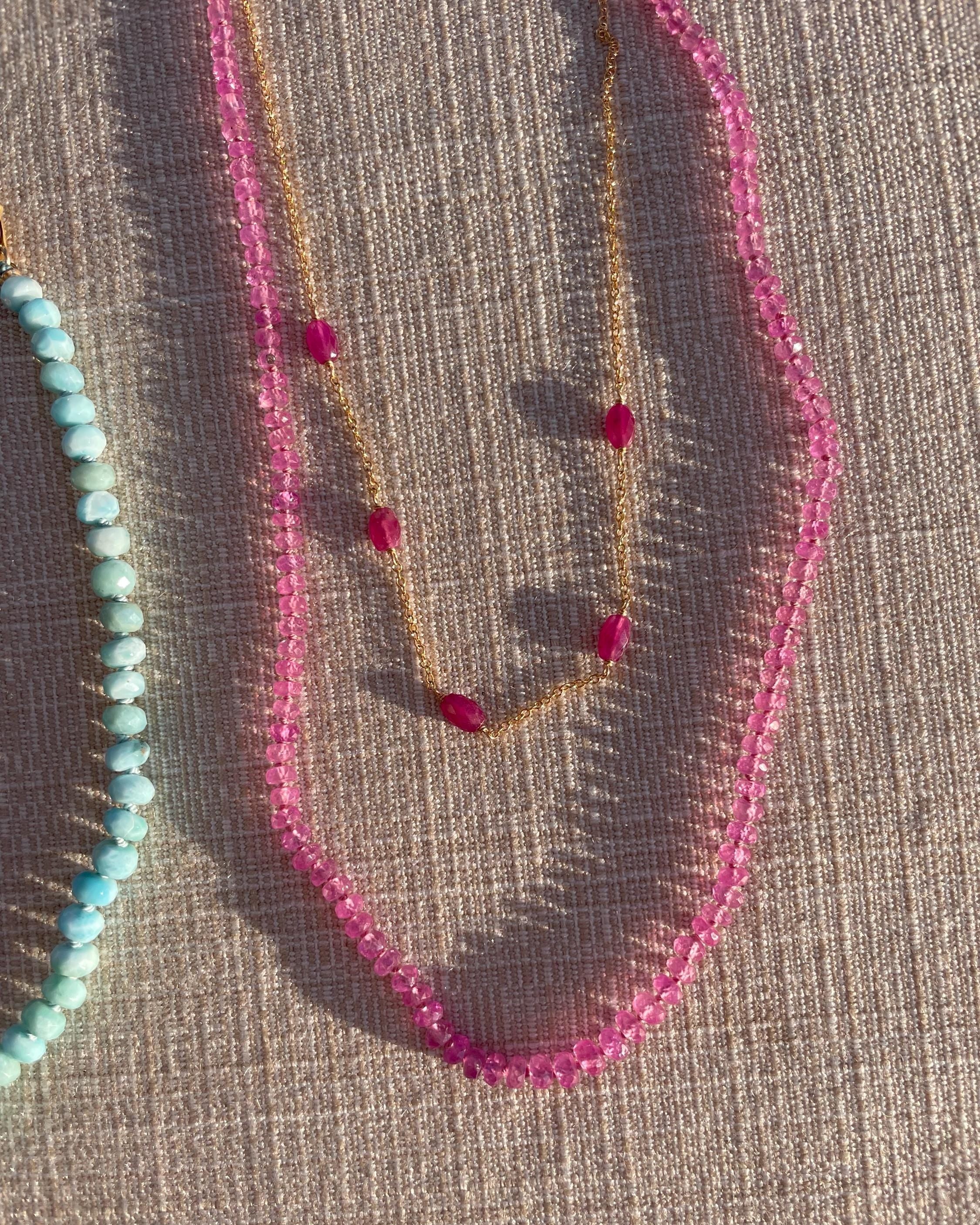 Gemstone Station Necklace Hannah May Jewelry