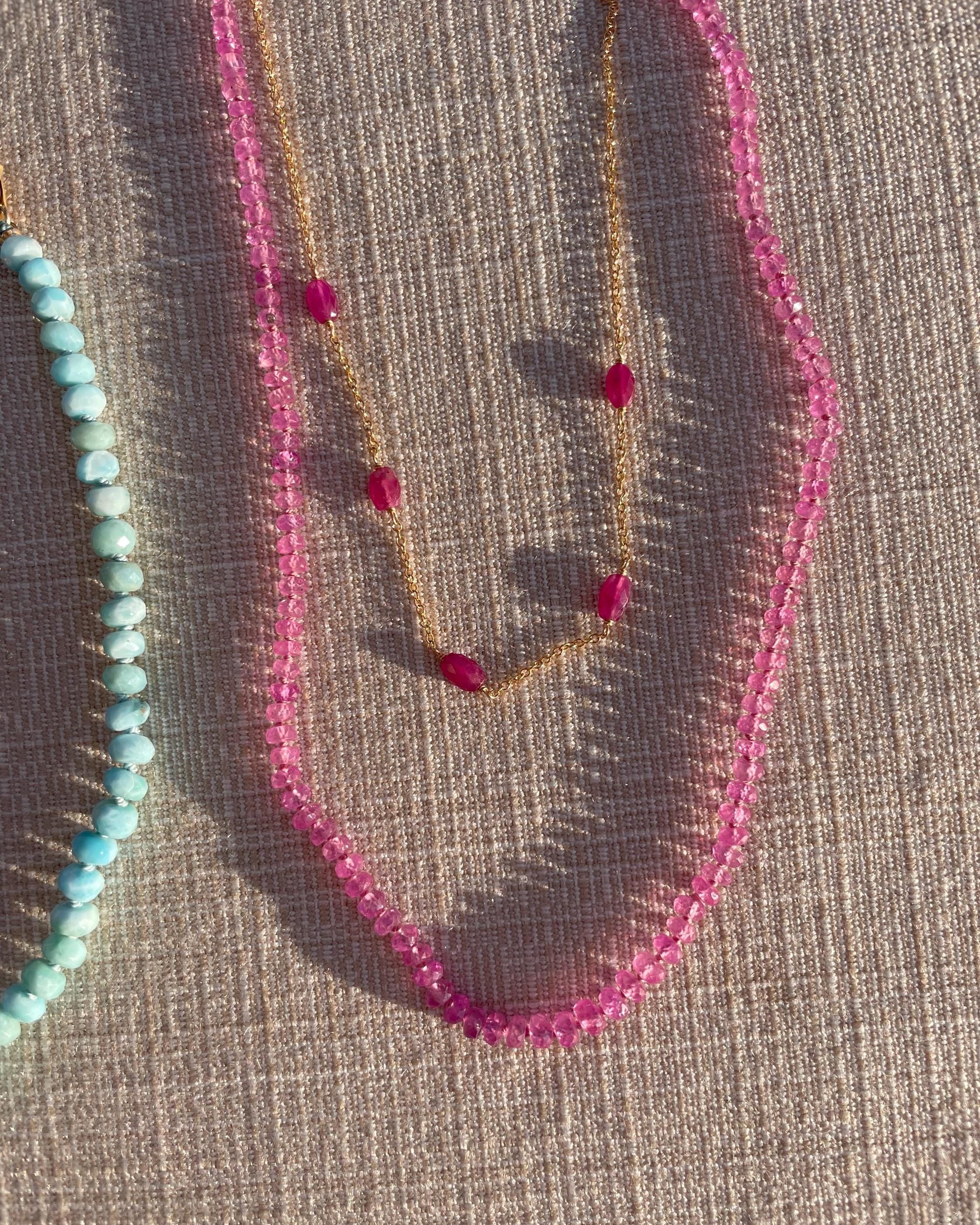 Gemstone Station Necklace Hannah May Jewelry