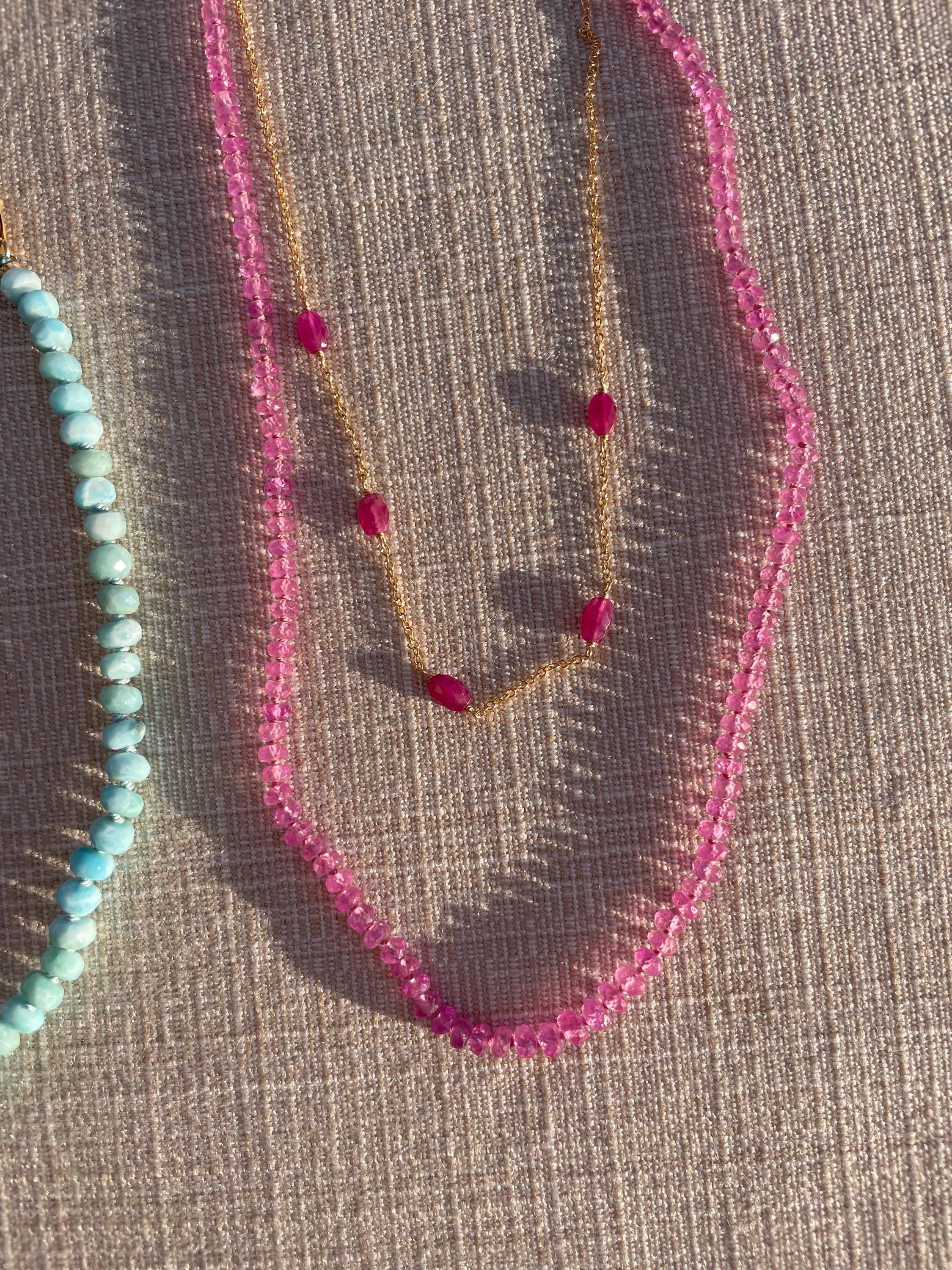 Gemstone Station Necklace Hannah May Jewelry