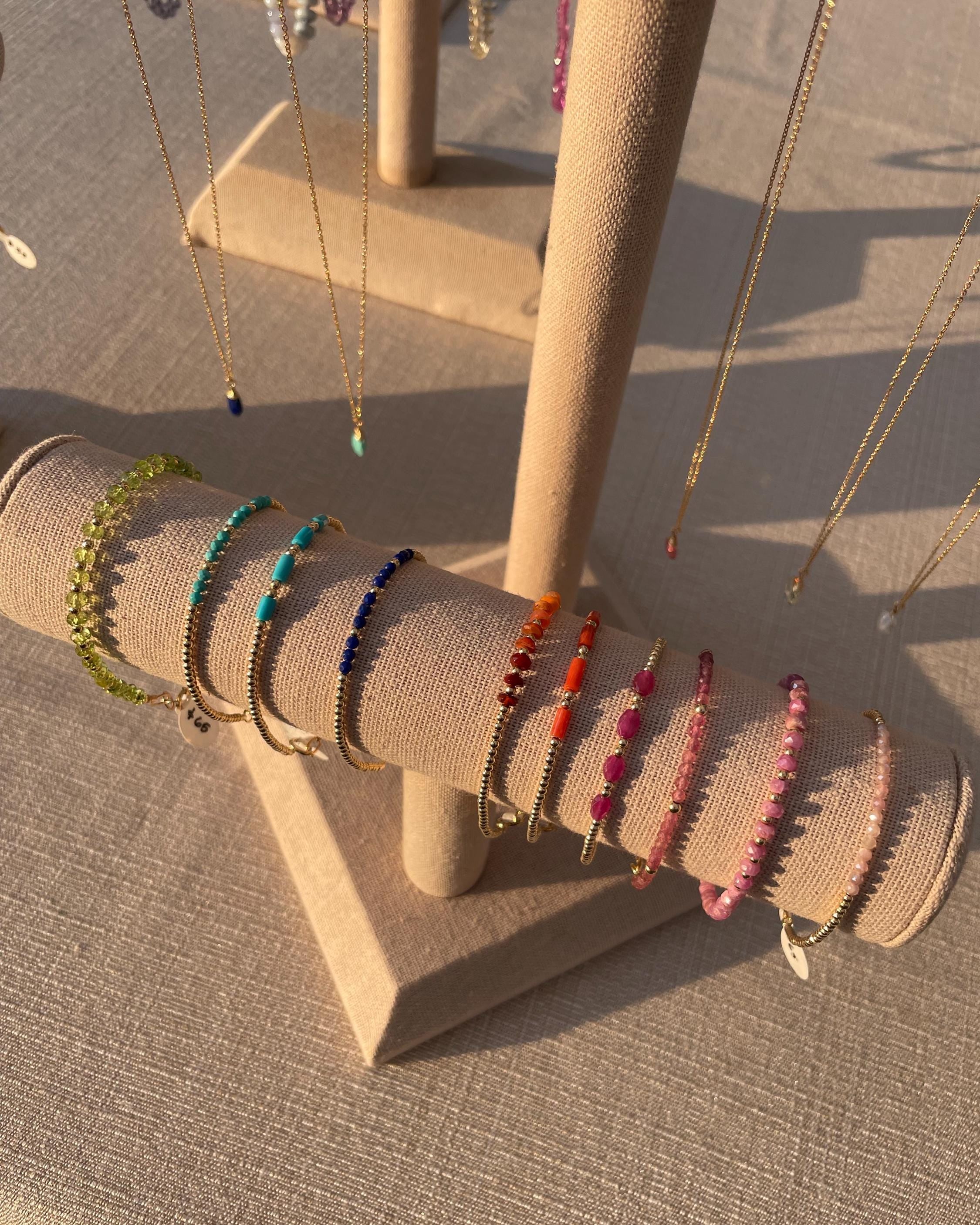 Gemstone Beaded Bracelet by Hannah May Jewelry