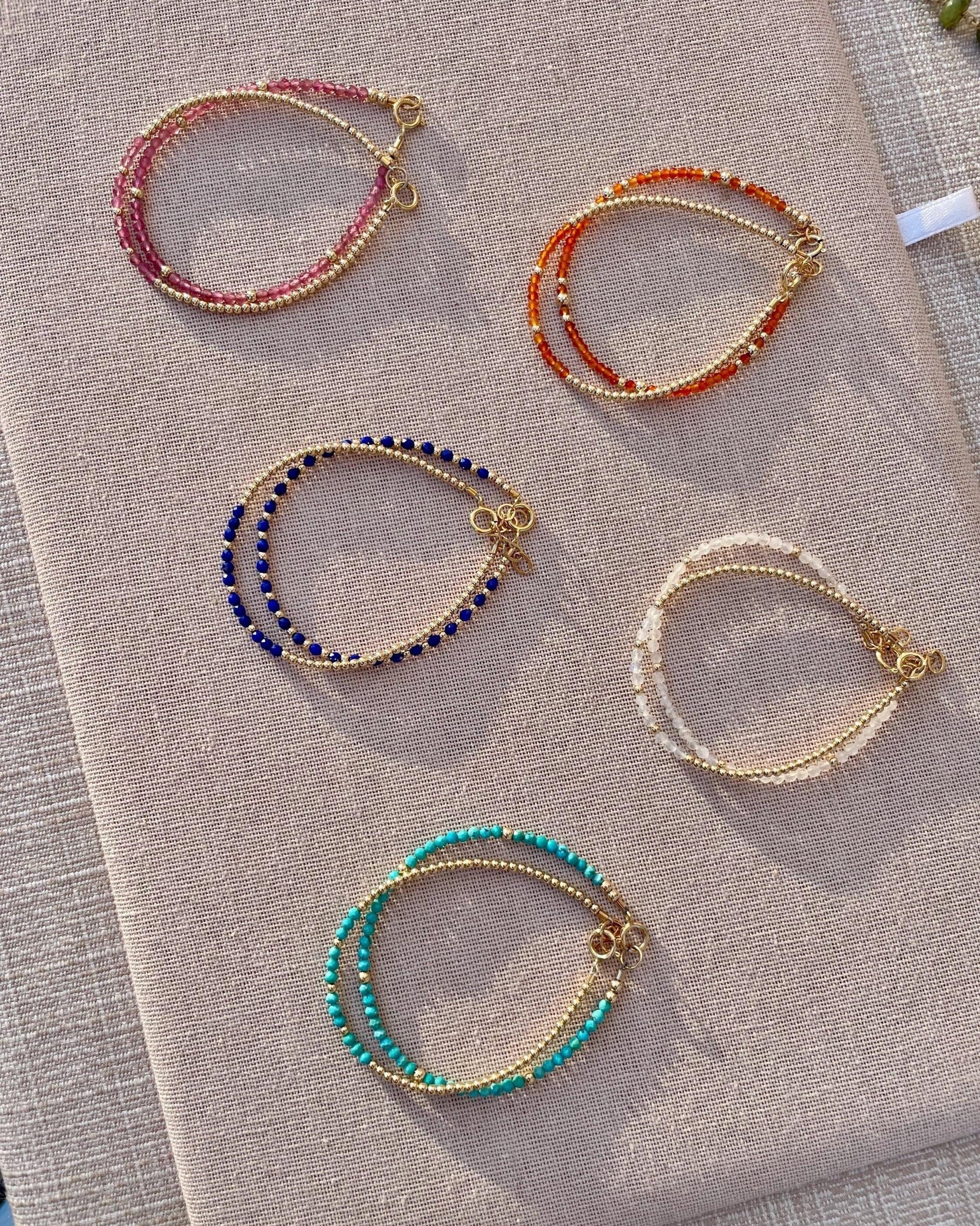 Gemstone Beaded Bracelet by Hannah May Jewelry