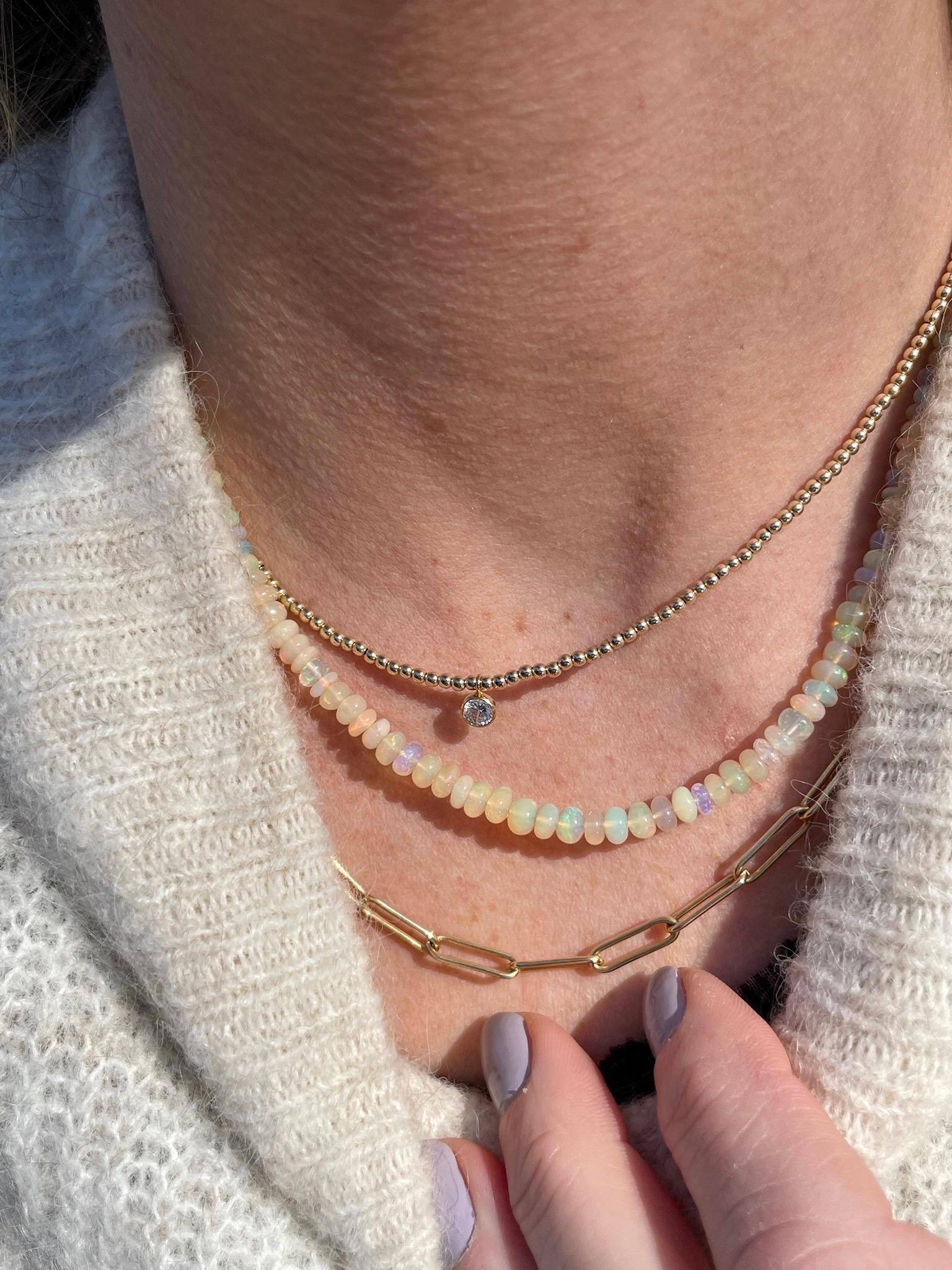 Opal Beaded Necklace Hannah May Jewelry