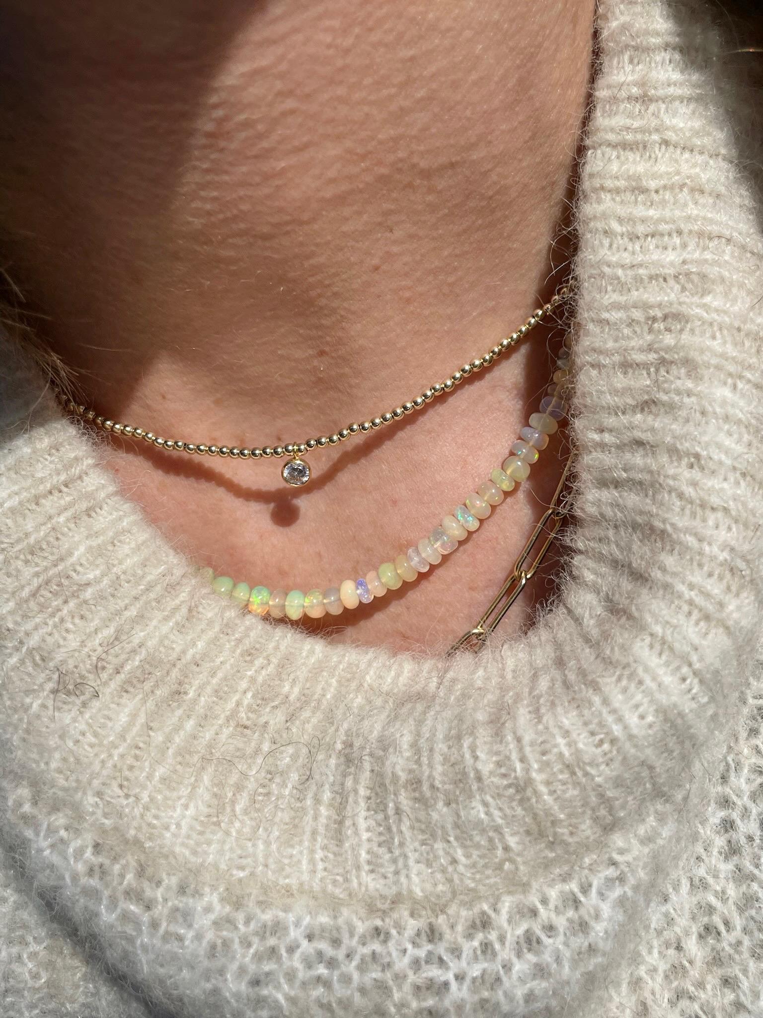 Opal Beaded Necklace Hannah May Jewelry