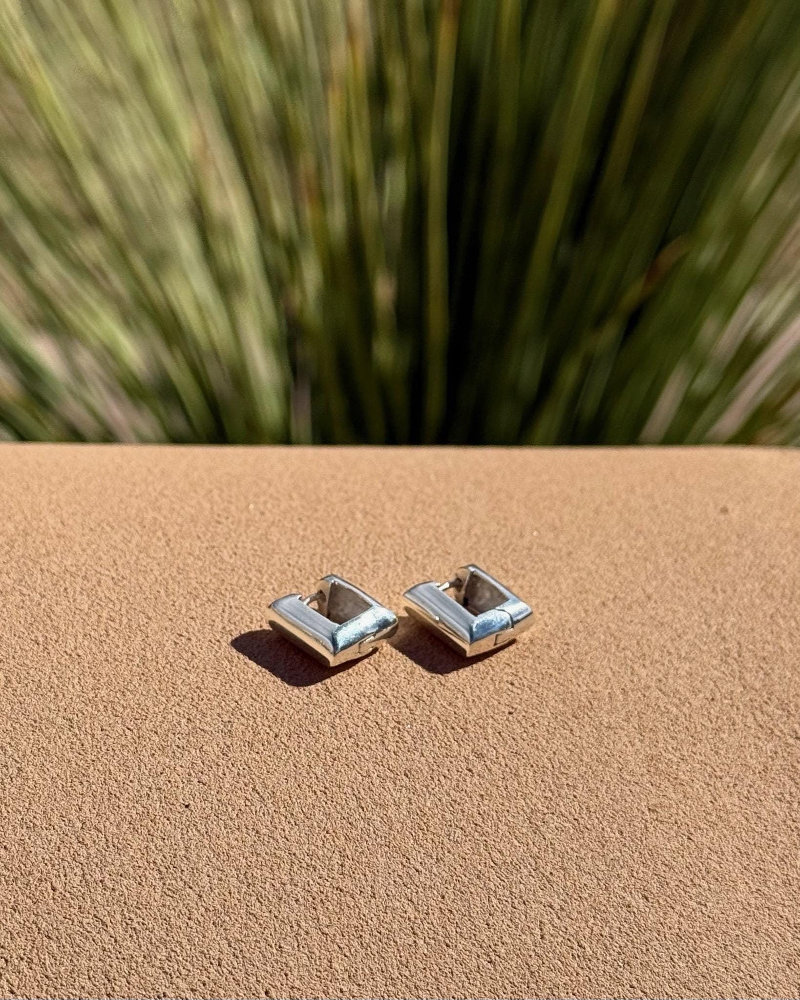 Bold 925 Sterling Silver Square Hoop Earrings – Thick Geometric Statement Hoops Hannah May Jewelry