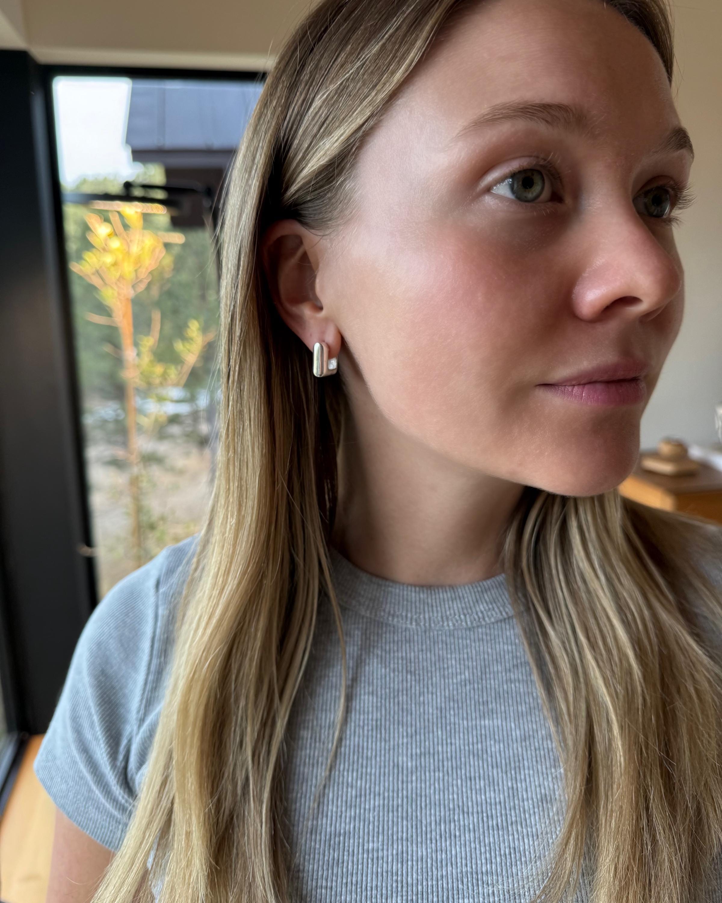 Bold 925 Sterling Silver Square Hoop Earrings – Thick Geometric Statement Hoops Hannah May Jewelry