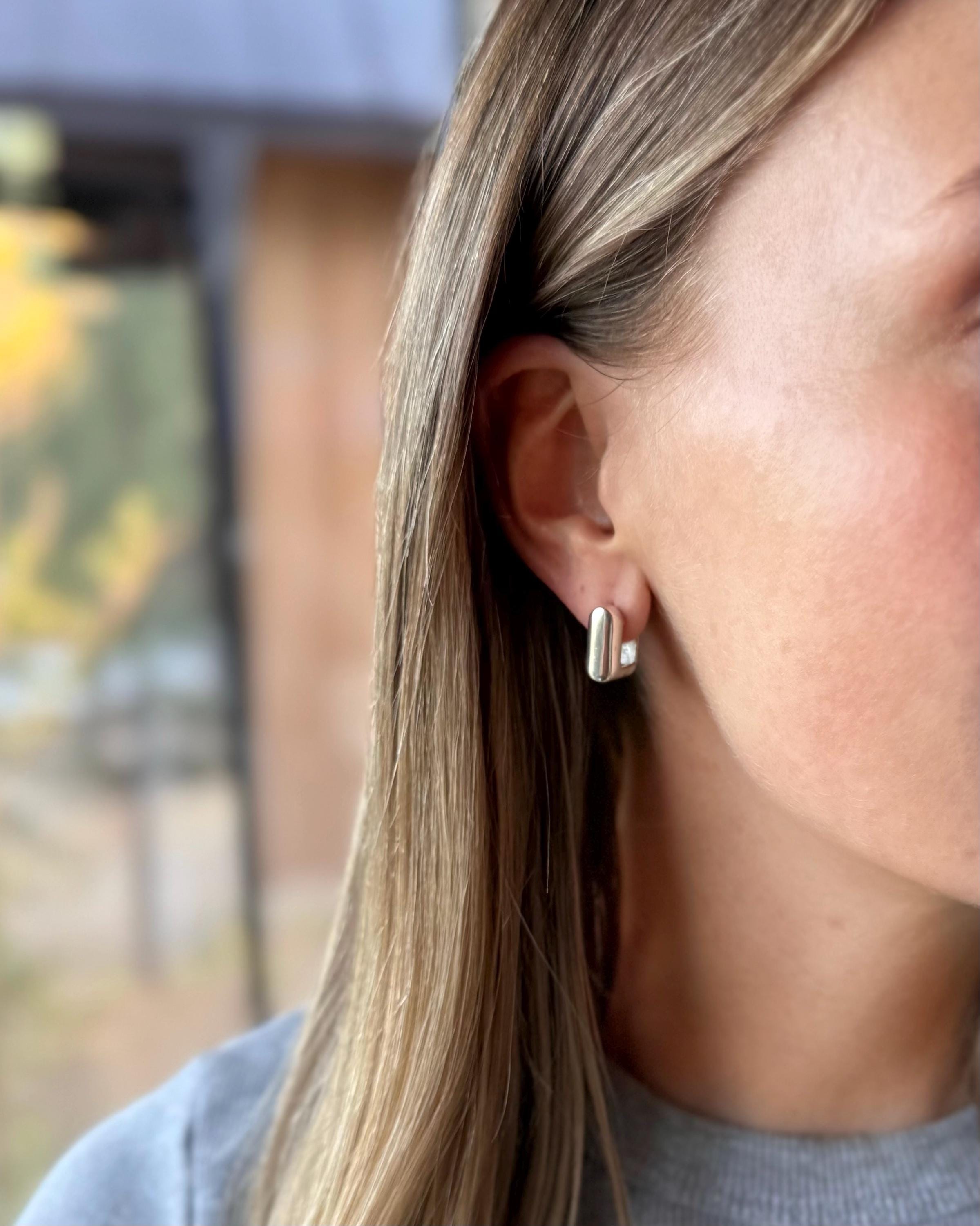 Bold 925 Sterling Silver Square Hoop Earrings – Thick Geometric Statement Hoops Hannah May Jewelry