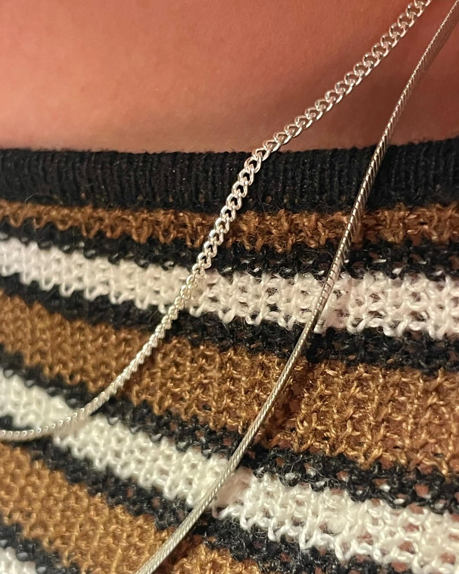 Sterling Silver Curb Chain Necklace by Hannah May Jewelry