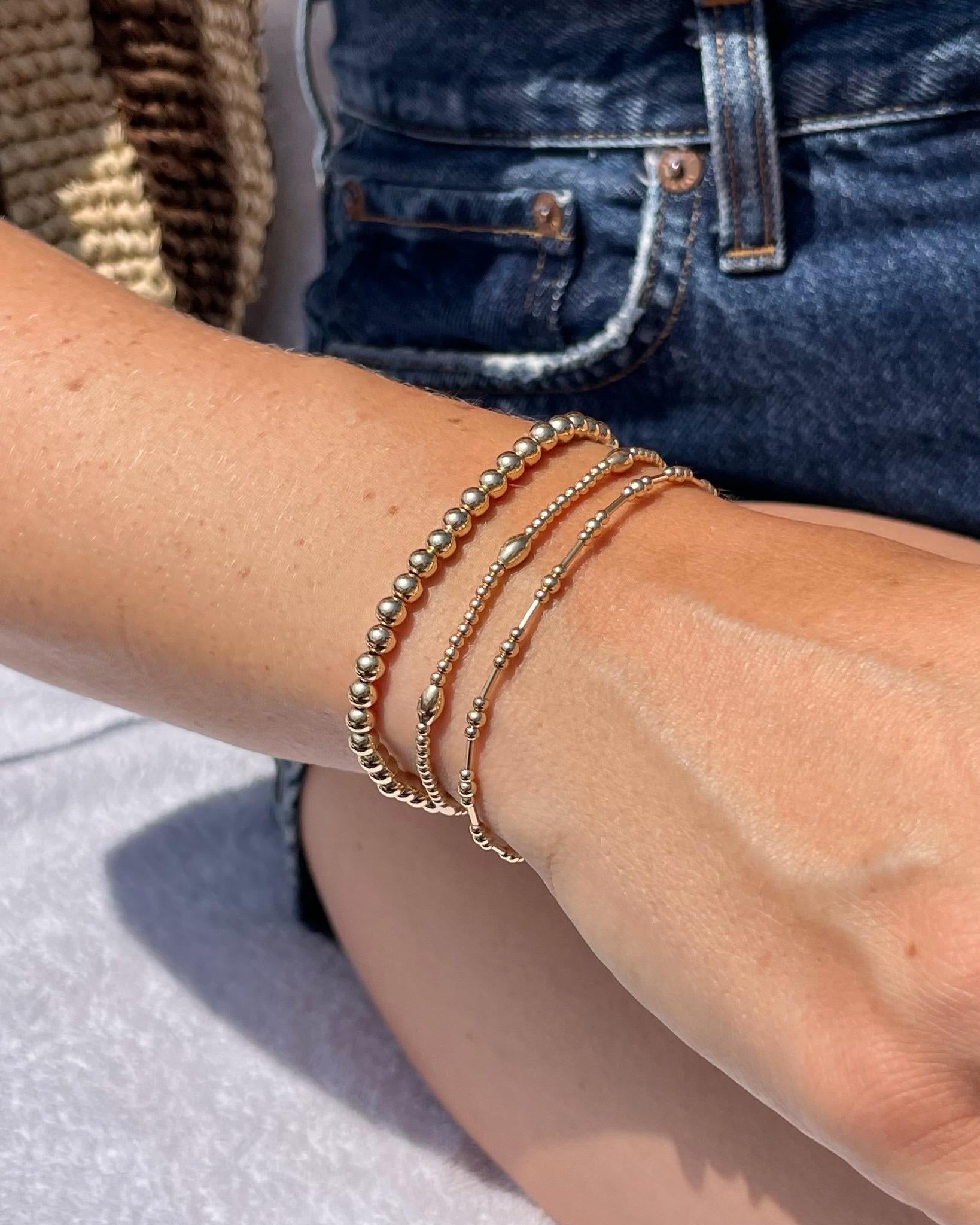 Beaded Bracelet with Ovals Hannah May Jewelry