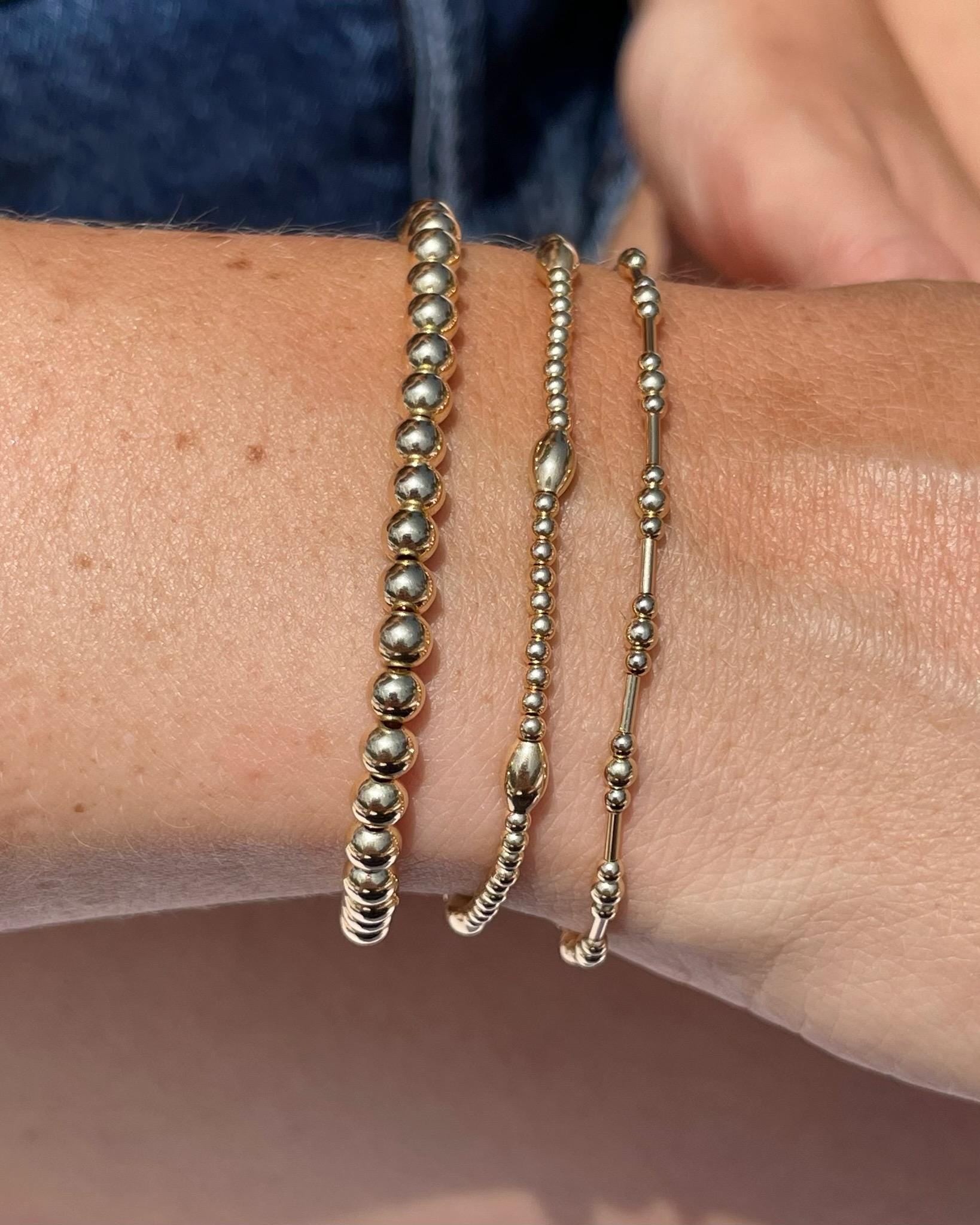 Bar and Bead Gold Bracelet Hannah May Jewelry