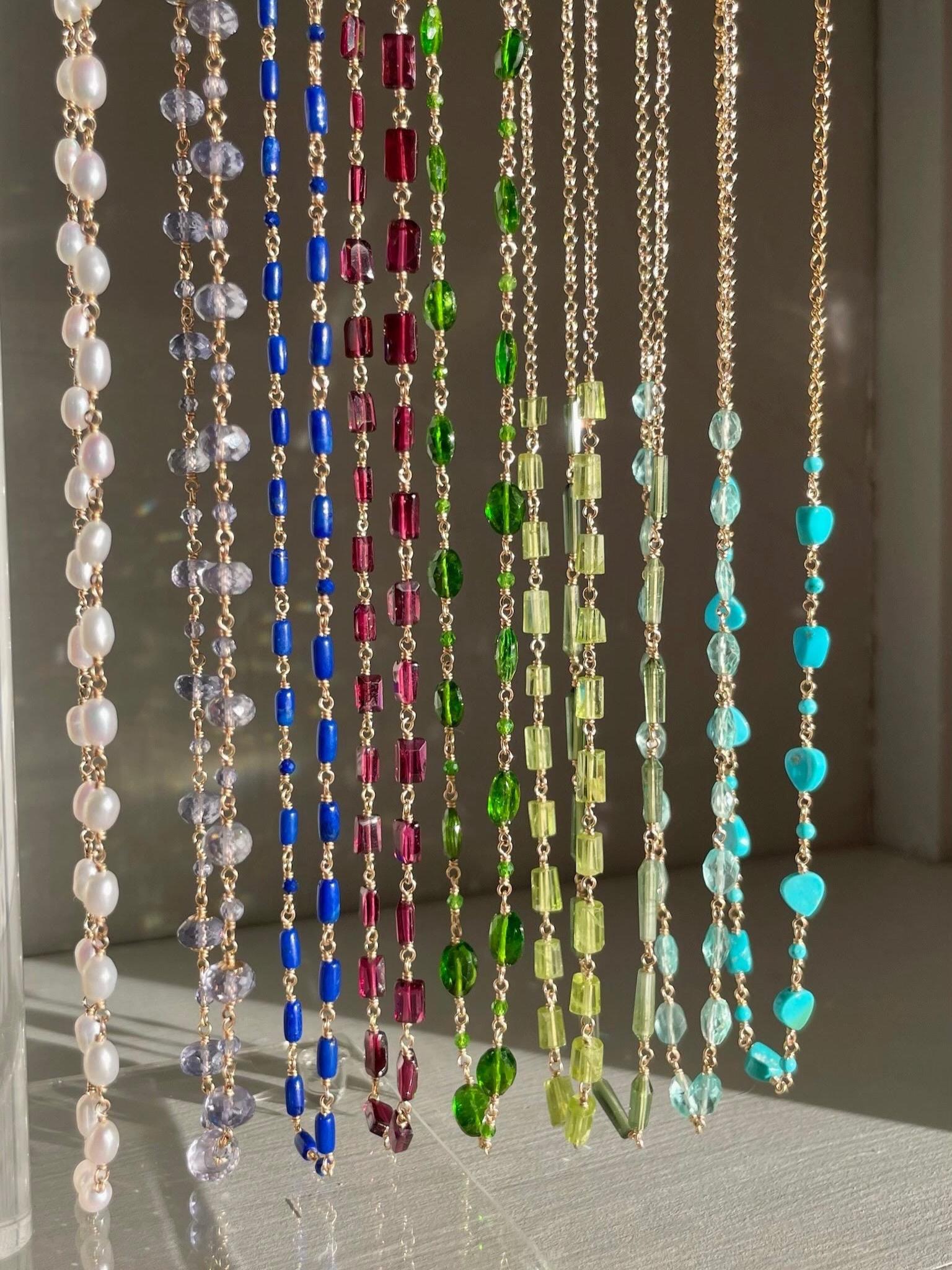 Rice Pearl Chain Link Necklace Hannah May Jewelry