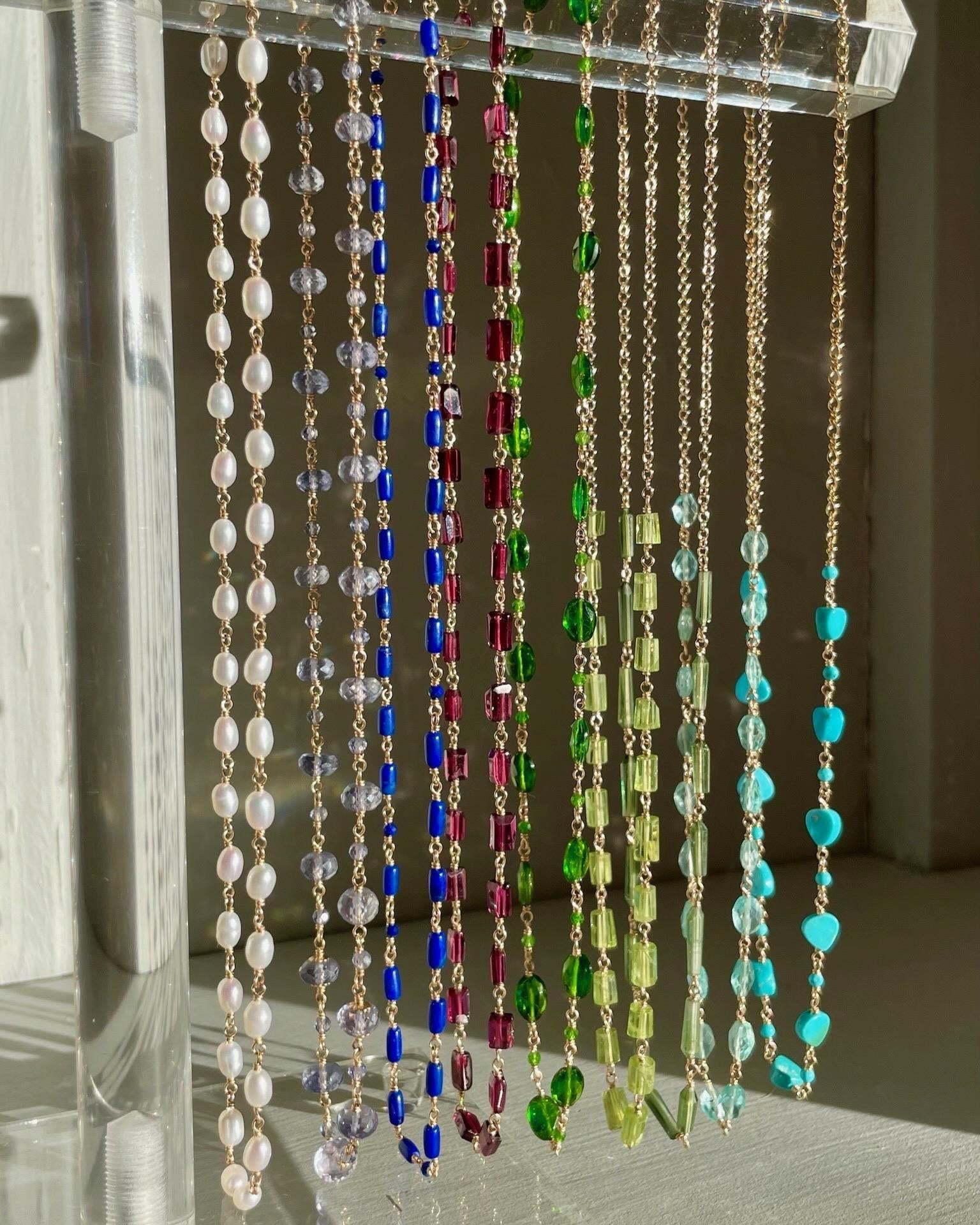 Rice Pearl Chain Link Necklace by Hannah May Jewelry