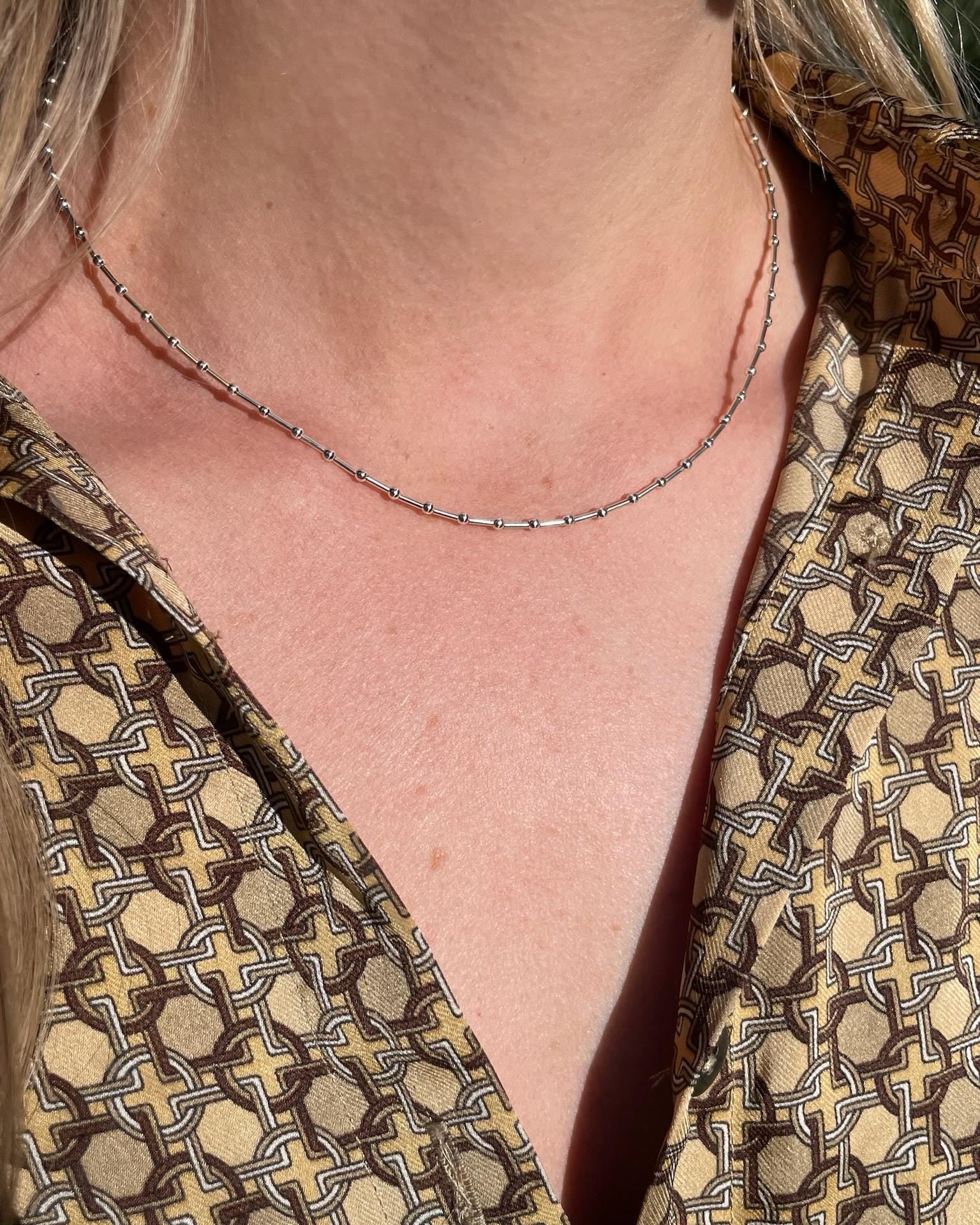 Beaded Bar Choker Necklace, 14k Gold Filled and Sterling Silver Hannah May Jewelry