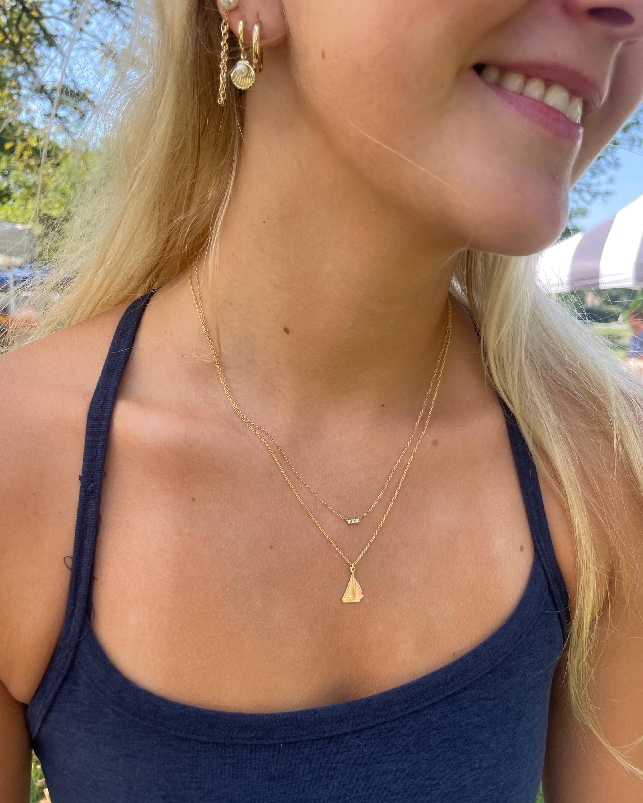 Small Gold Charm Necklace by Hannah May Jewelry