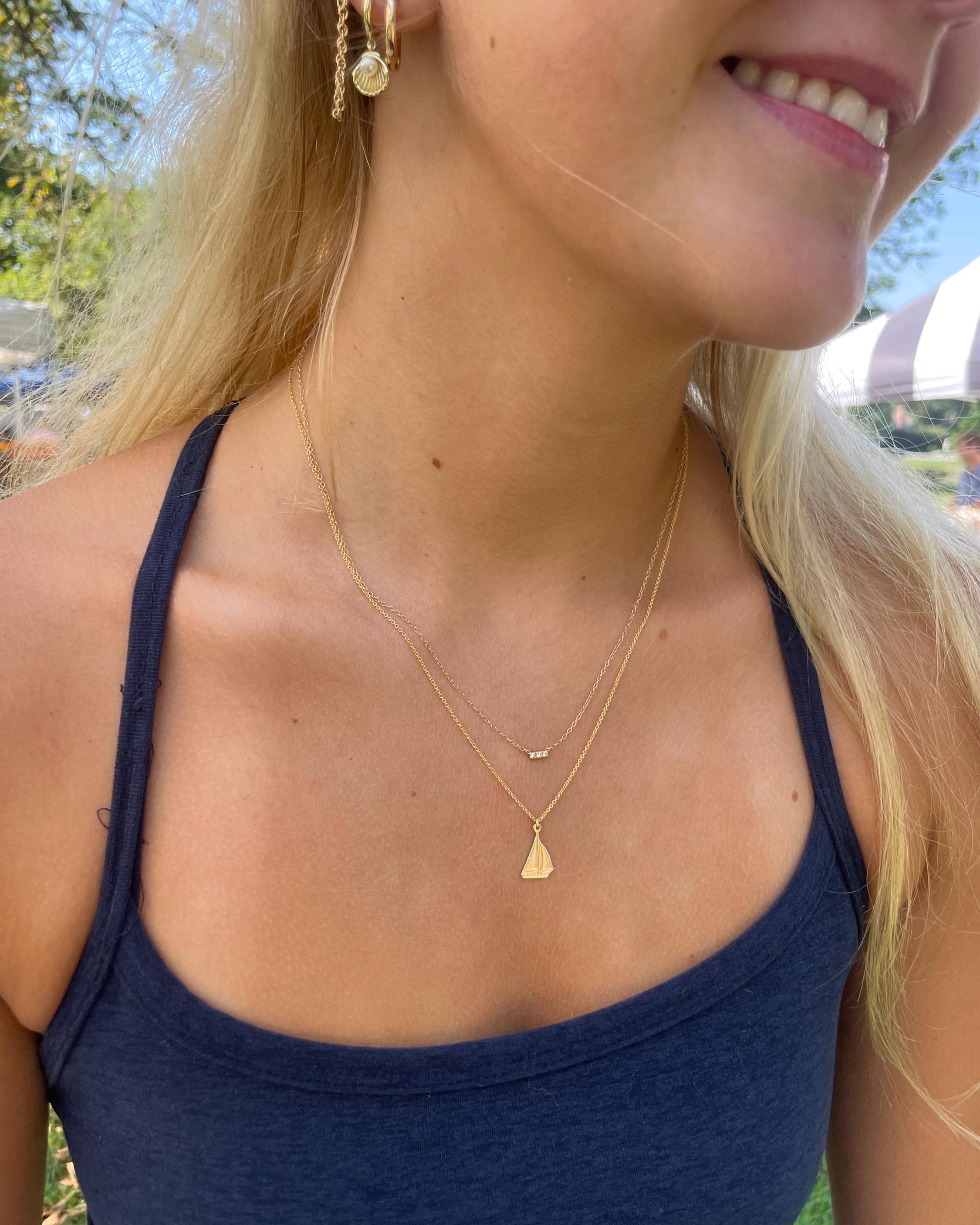 Small Gold Charm Necklace by Hannah May Jewelry
