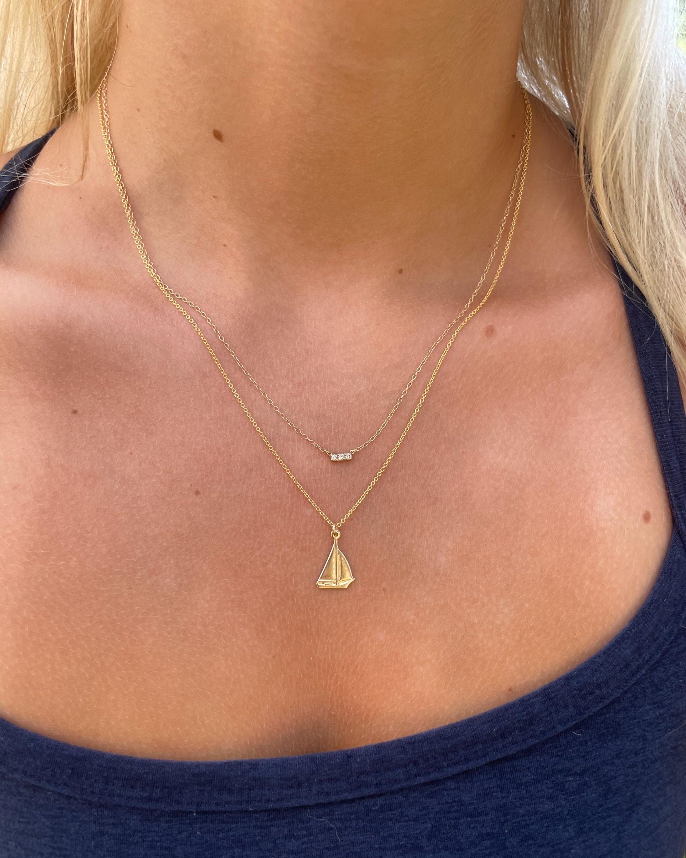 Small Gold Charm Necklace by Hannah May Jewelry
