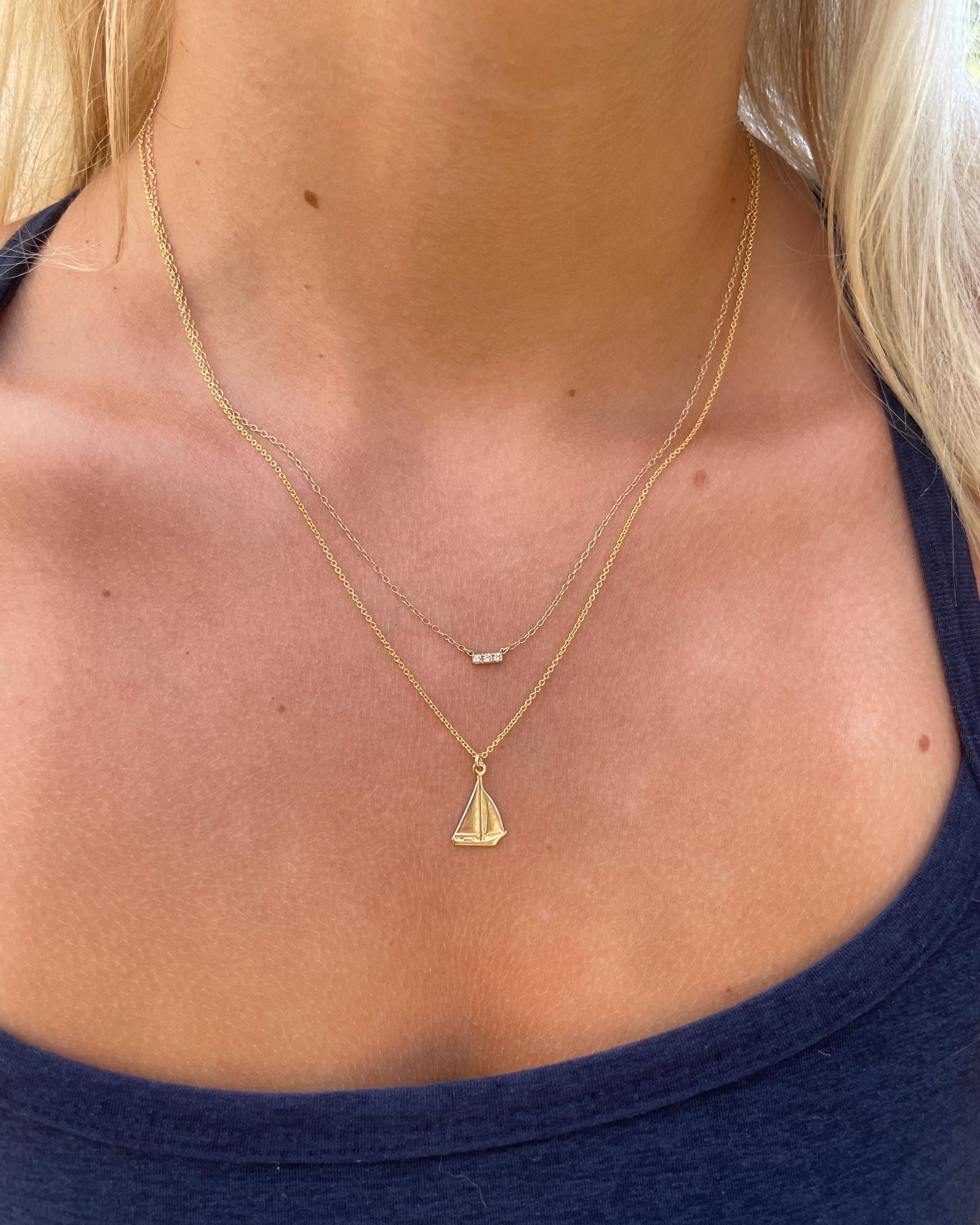 Small Gold Charm Necklace by Hannah May Jewelry