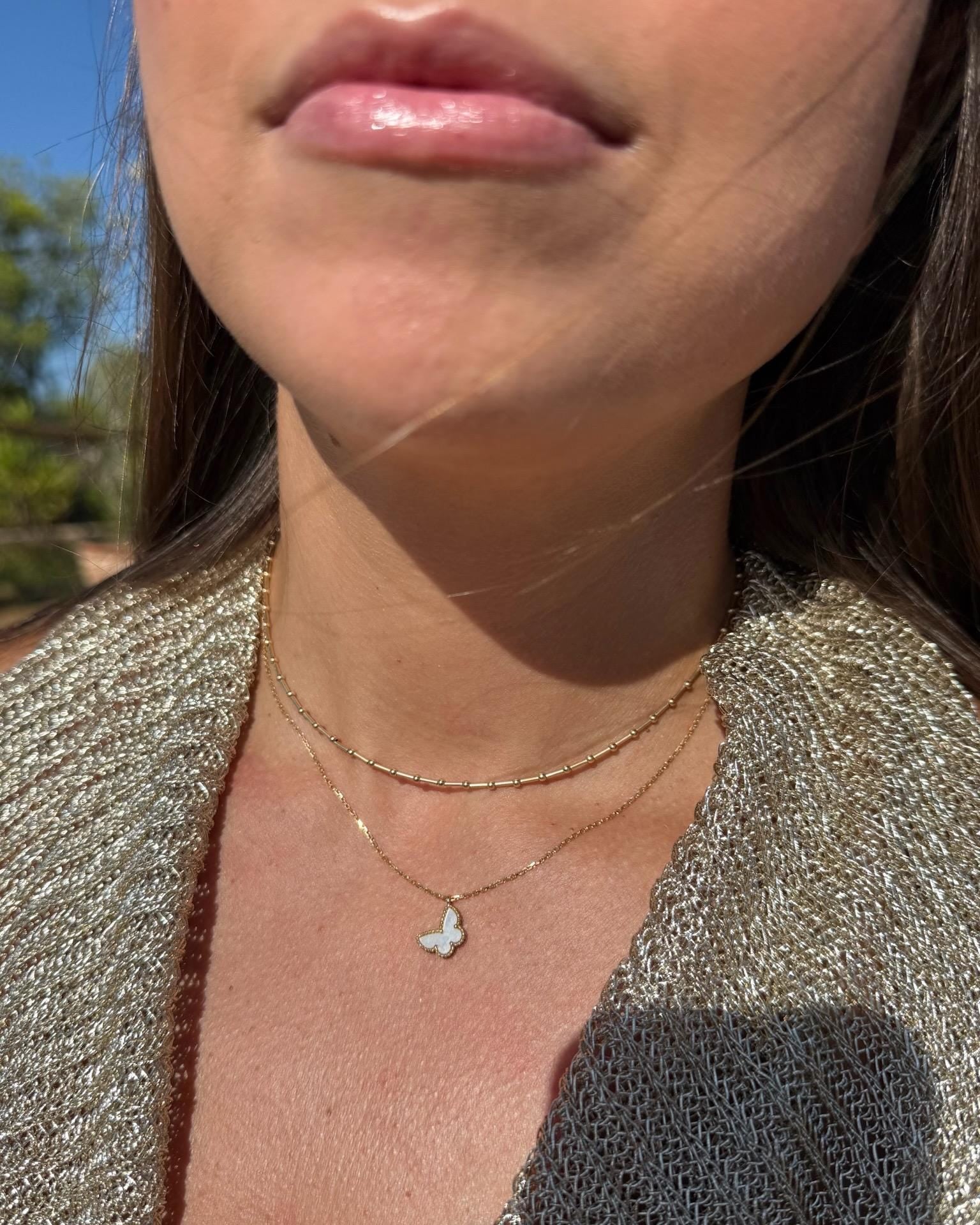 Beaded Bar Choker Necklace by Hannah May Jewelry